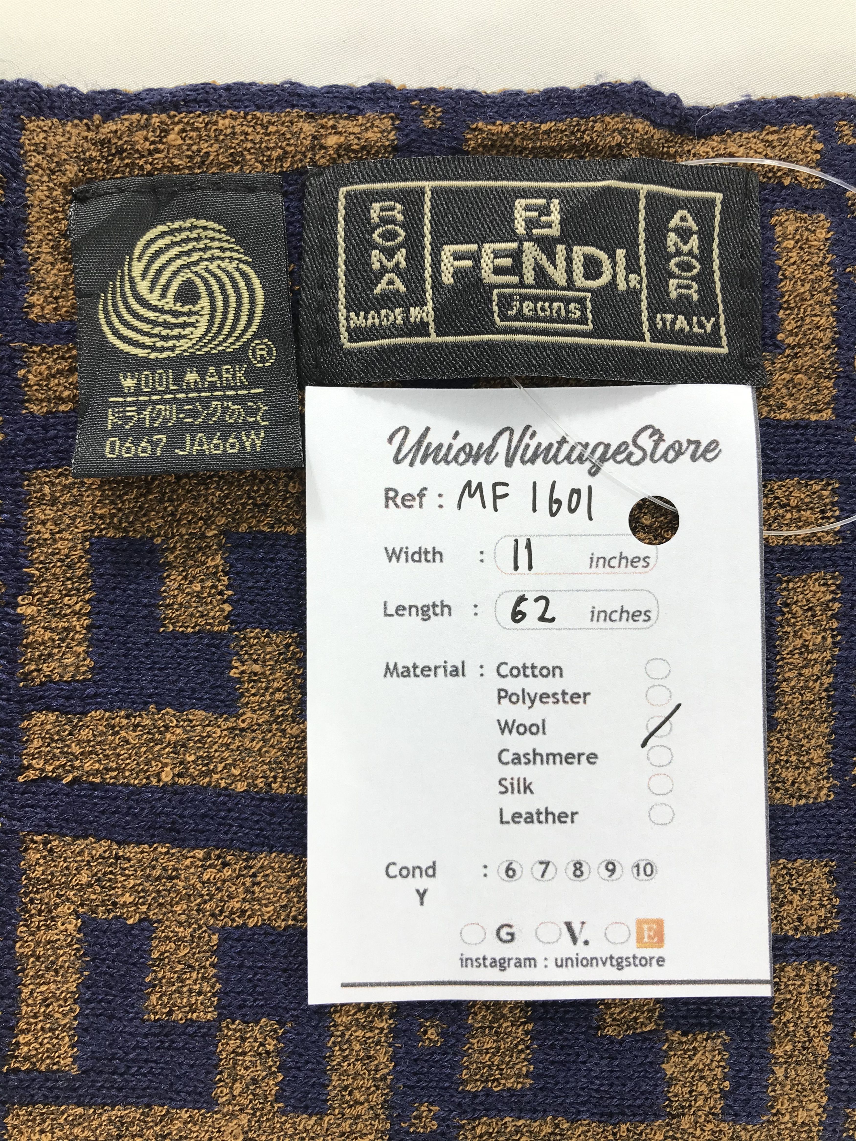 Fendi Vintage Fendi Scarf/Muffler/Neckwear MF1601 Size ONE SIZE - 4 Thumbnail