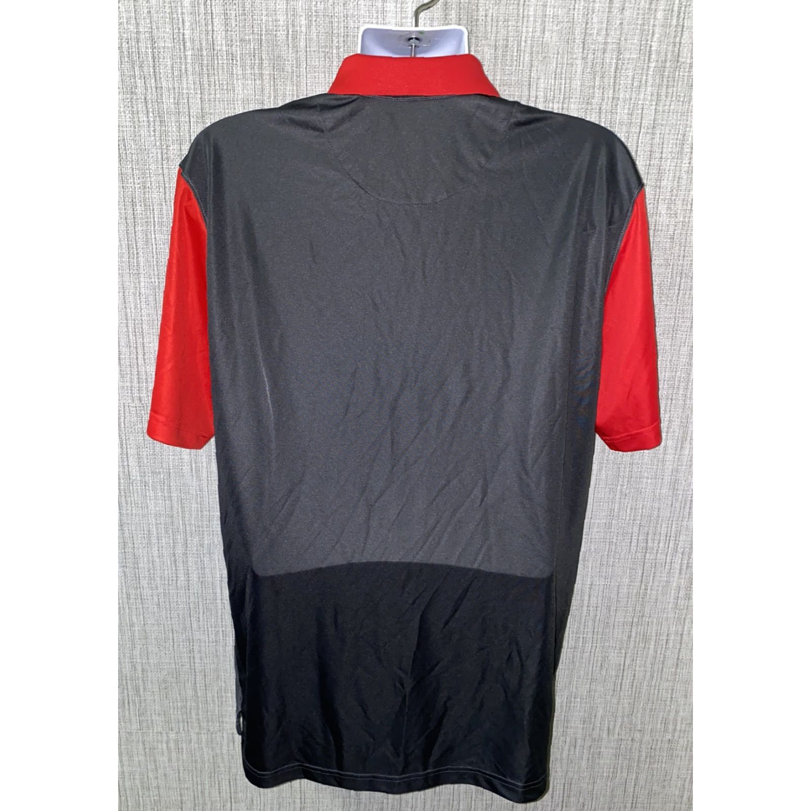 Nike Nike Dri-Fit Mens Gray/Red Short Sleeve Golf Polo Shirt XL Size US XL / EU 56 / 4 - 5 Thumbnail
