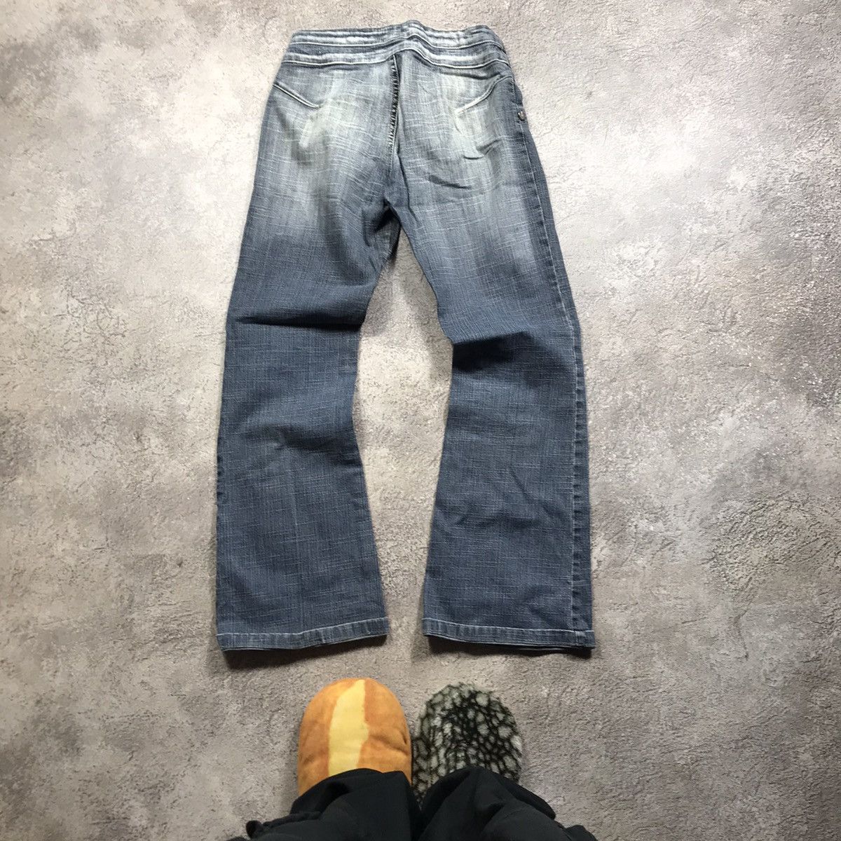 Vintage Vintage Y2K Baggy Flared Distressed Jeans Grunge Graphic 25 Size 25" / US 0 / IT 36 - 4 Thumbnail