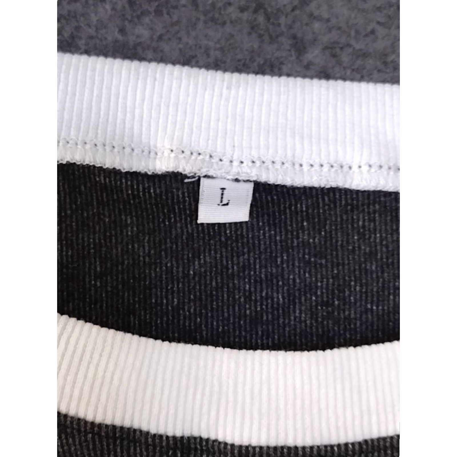Vintage Sweatshirt Women’s L Loose Gray with White Collar Pullover Activewear Shirt Adult Large Gray Size L / US 10 / IT 46 - 6 Thumbnail