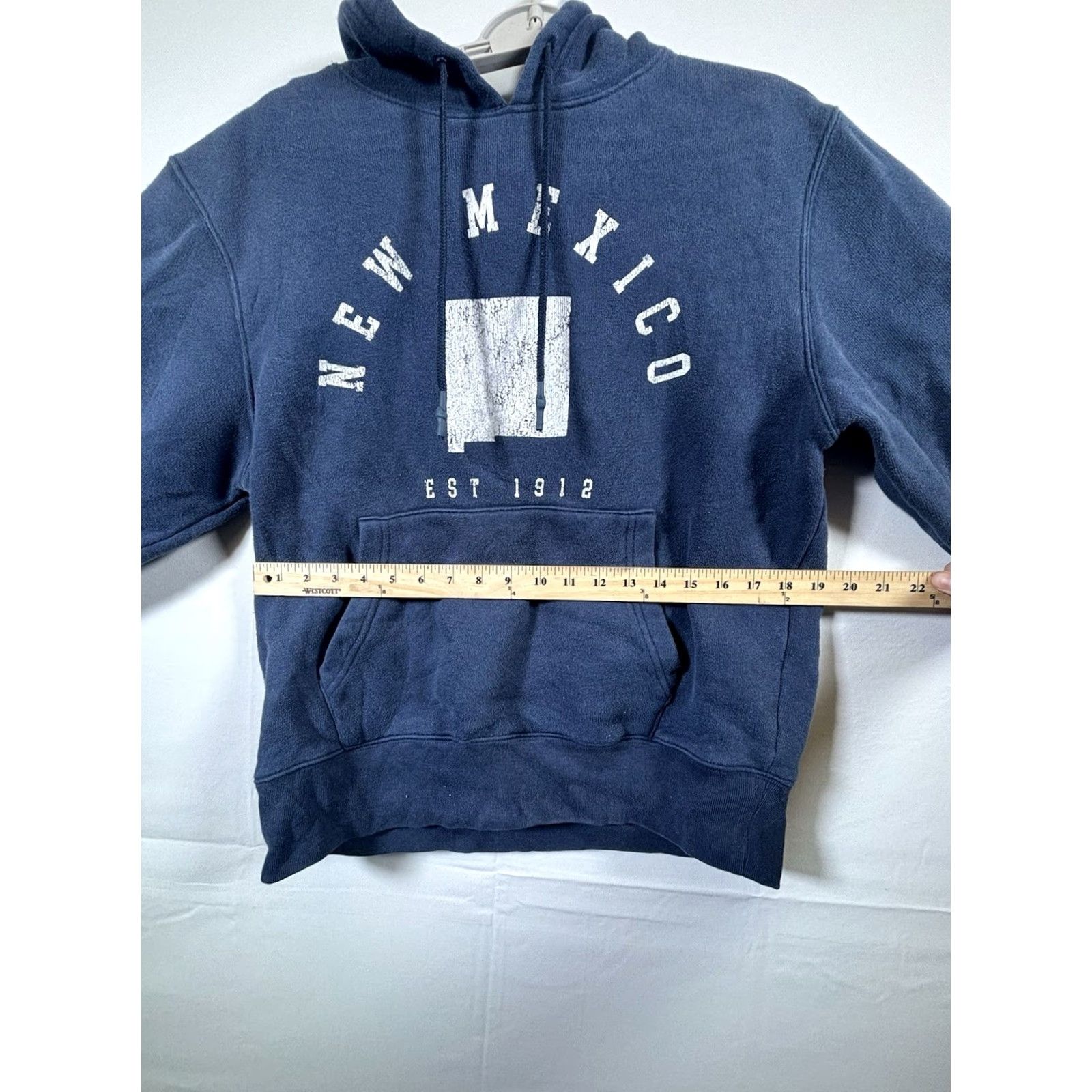 Vintage State of Mine NM "New Mexico NM" Men's Pullover Hoodie Size Medium Blue Hoodie Pullover Hooded Graphic Print Size US M / EU 48-50 / 2 - 3 Thumbnail