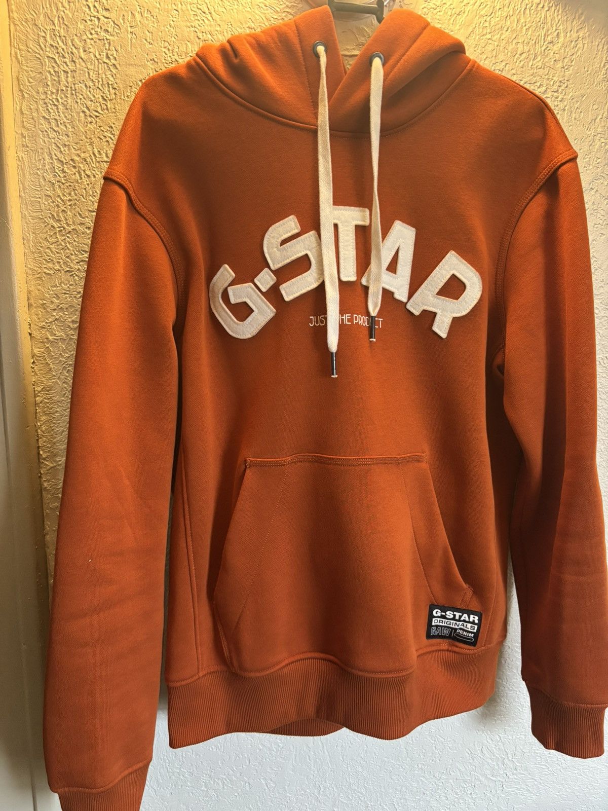 g star raw orange hoodie