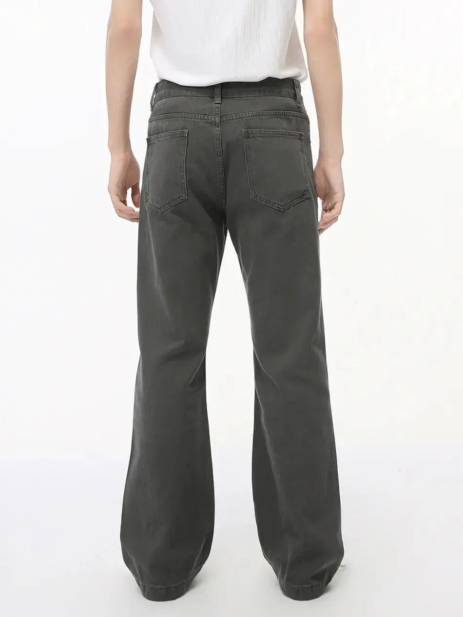 Japanese Brand Retro loose micro flared solid color jeans Size US 32 / EU 48 - 3 Thumbnail