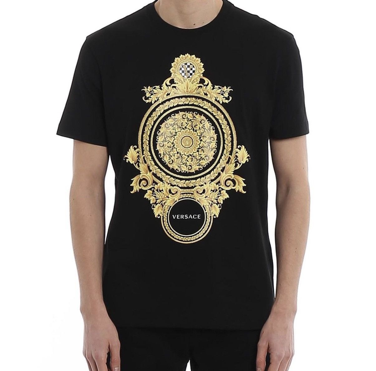 Versace Versace Barocco Medallion Graphic T-Shirt Black Gold Italy L Size US L / EU 52-54 / 3 - 1 Thumbnail