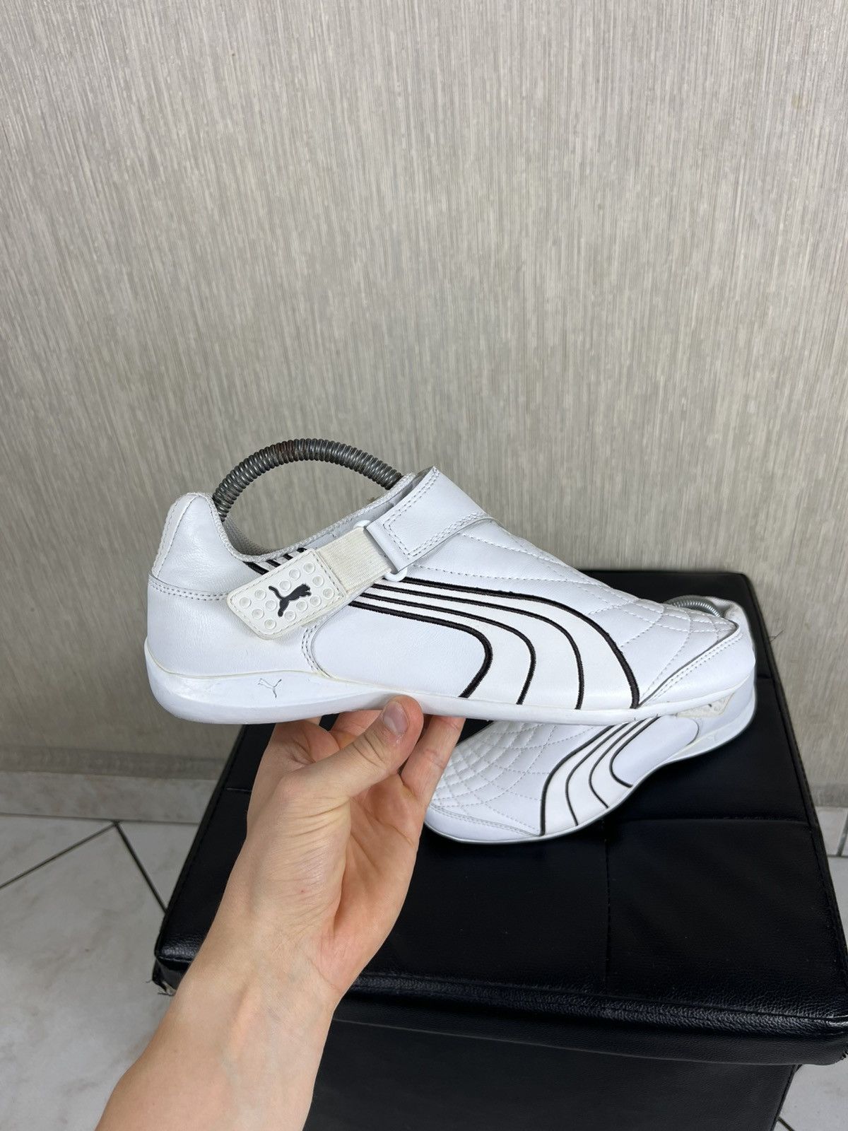 Puma × Vintage Vintage Puma y2k velcro shoes leather sneakers speed cat low Size US 7 / EU 40 - 4 Thumbnail