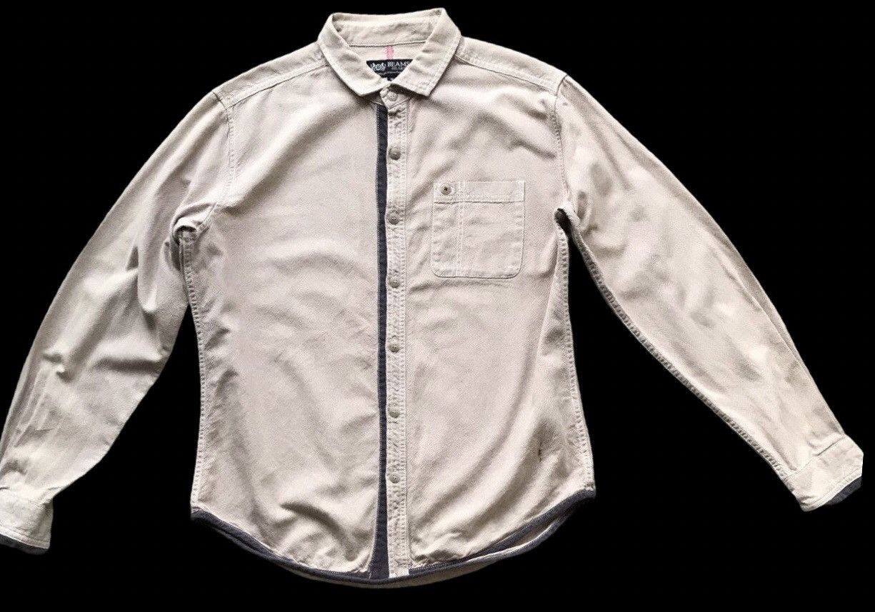 Beams Plus × Japanese Brand BUS2 - BEAMS Tan Long Sleeve Button Up Shirt Size US M / EU 48-50 / 2 - 1 Thumbnail