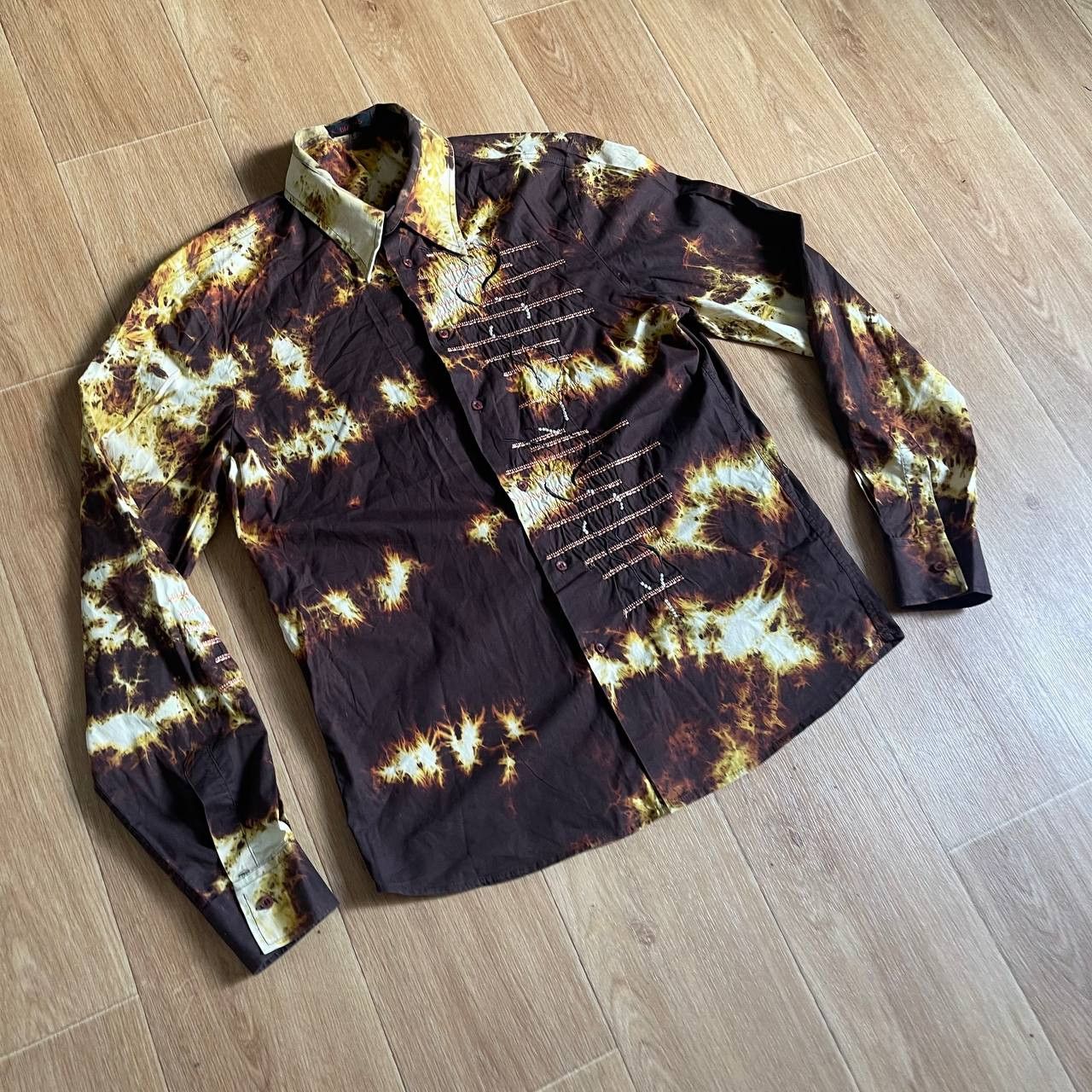 20471120 × Japanese Brand Vintage Shirt Fire Flash Size US L / EU 52-54 / 3 - 3 Thumbnail