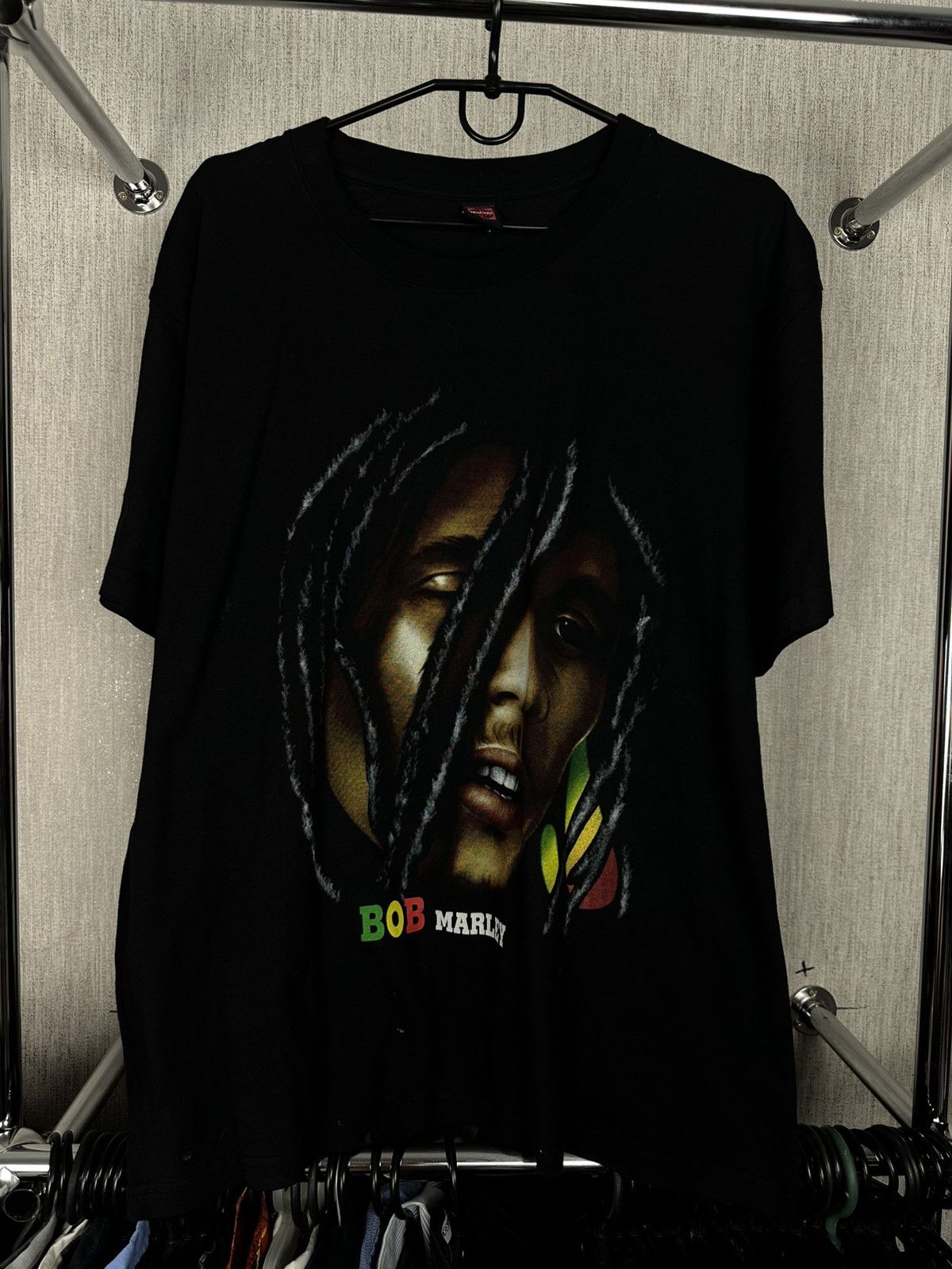 Band Tees × Vintage Vintage Bob Marley Rastaman Double Side Black Band Tee Size US L / EU 52-54 / 3 - 2 Thumbnail