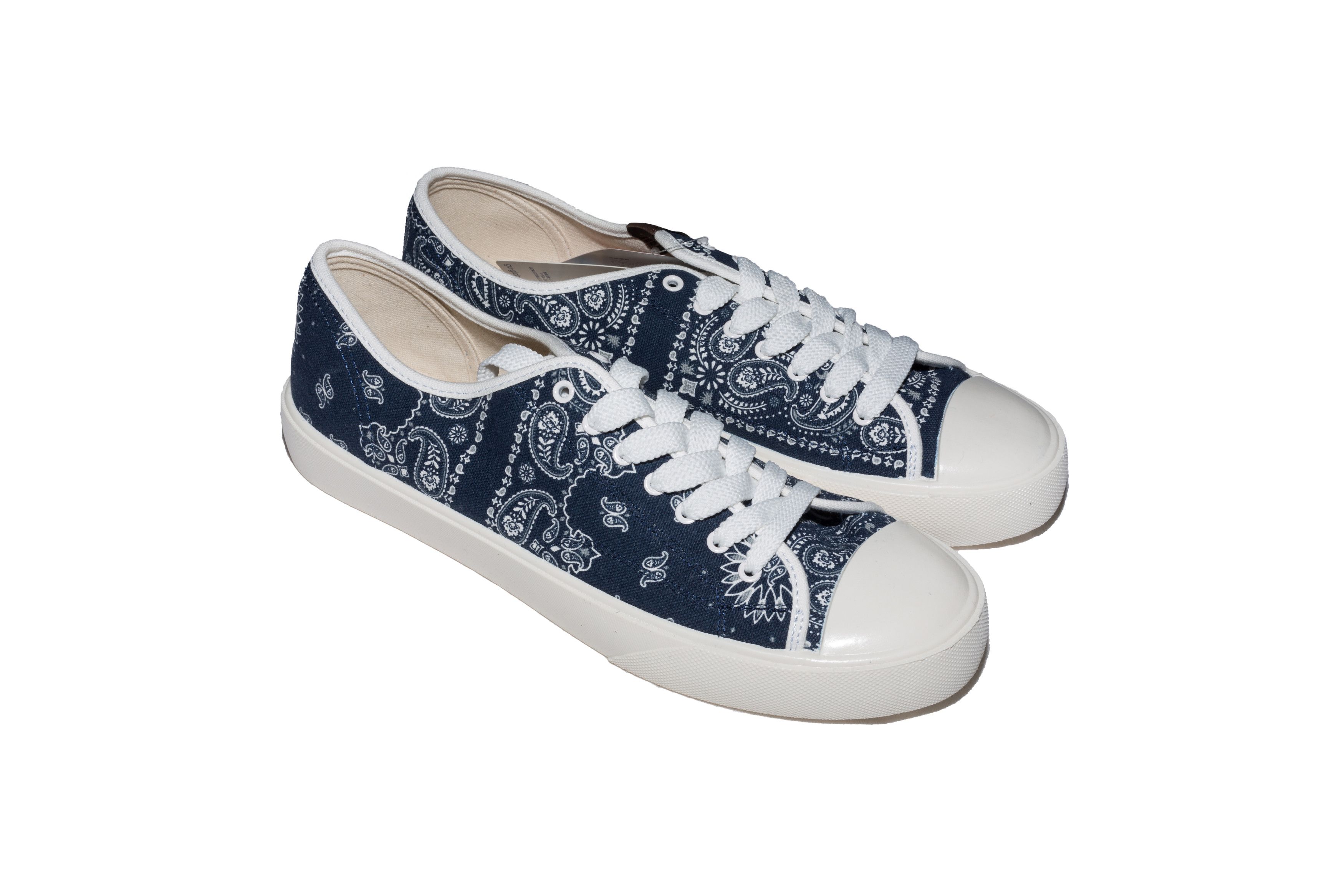 Maison MIHARA YASUHIRO Navy Paisley Lace Up Court Shoes Size US 10 / EU 43 - 1 Thumbnail