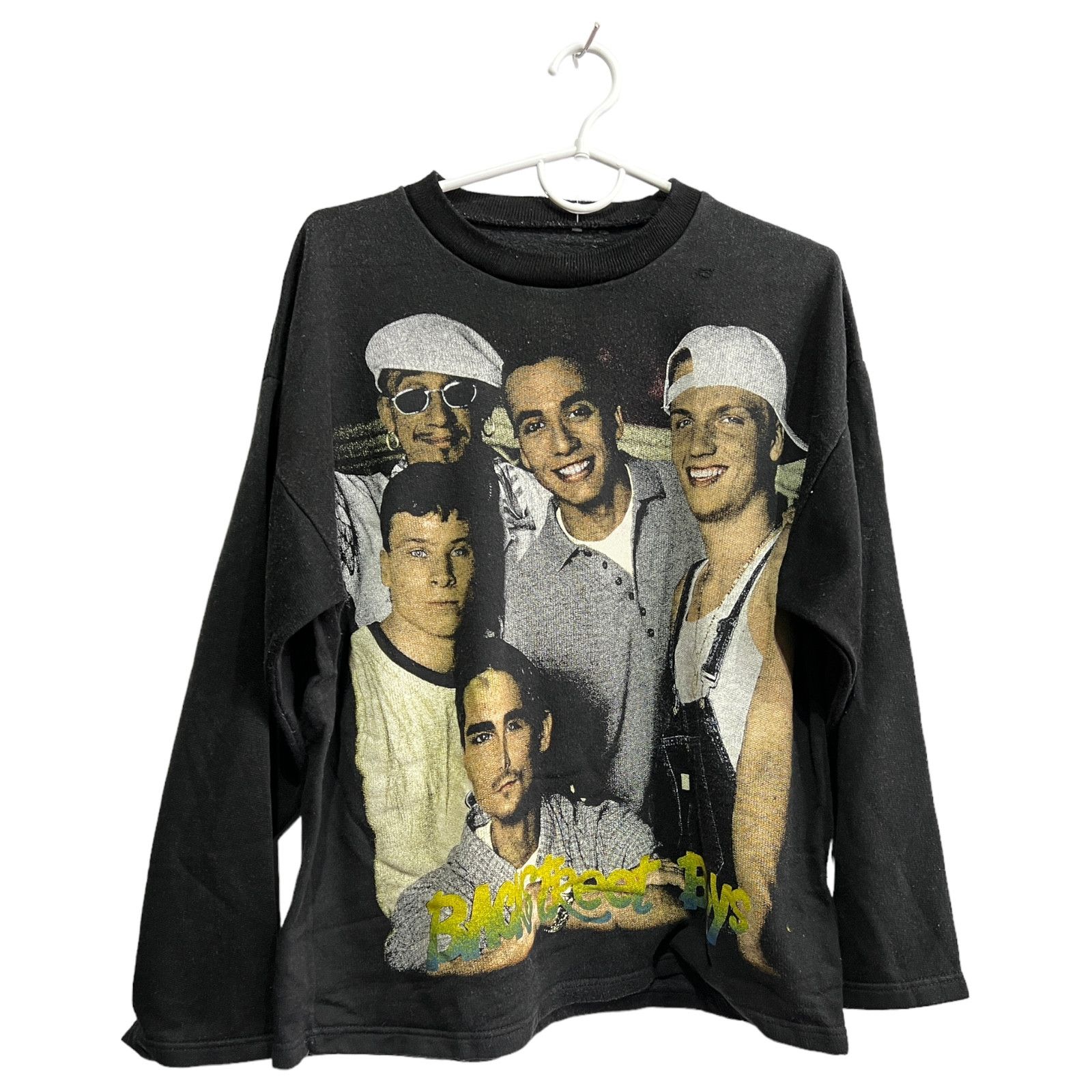 Pre-owned Band Tees X Vintage 90's Back Street Boys Vintage Sweatshirt In Black