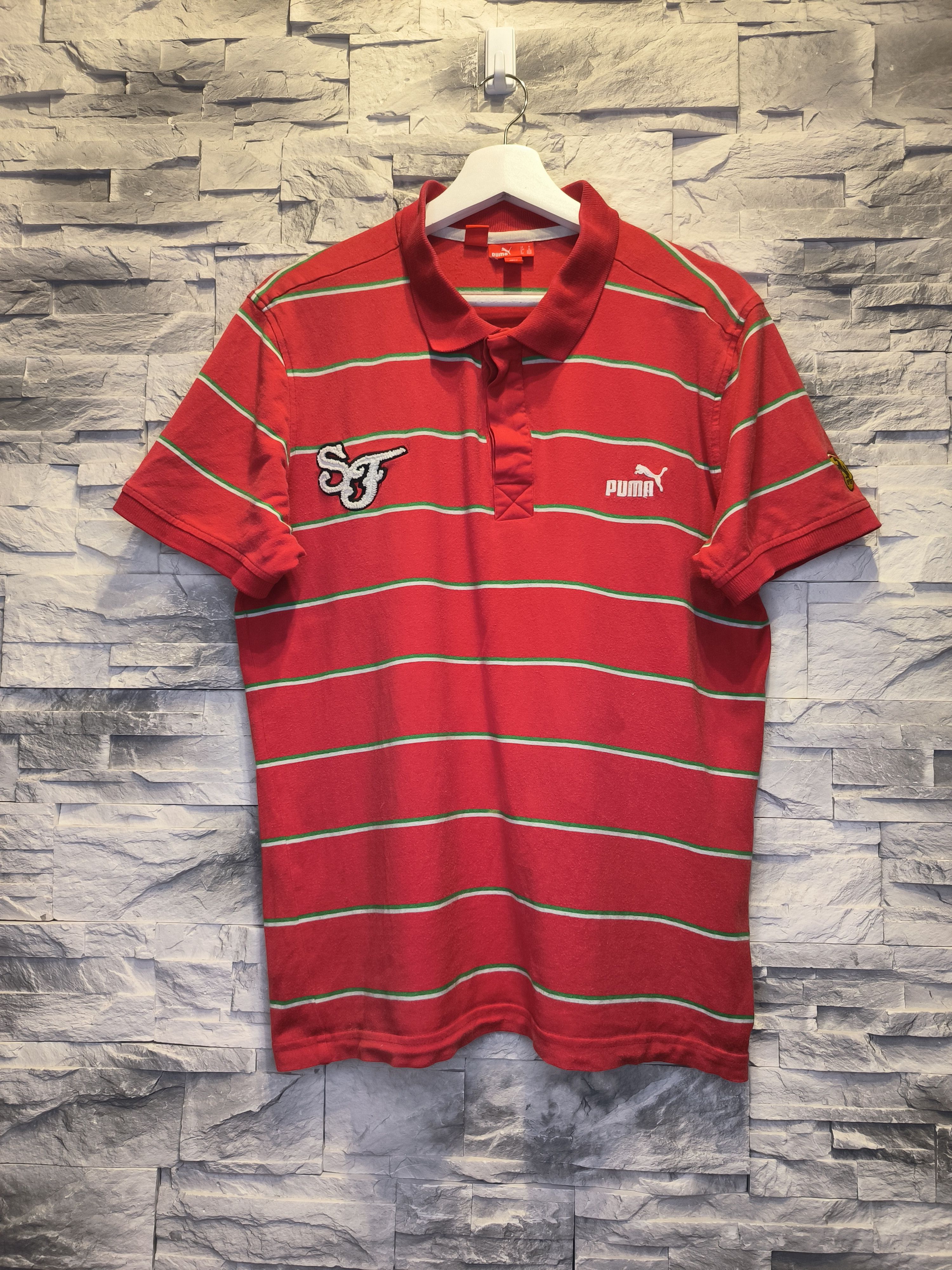 Ferrari × Puma Vintage Puma Ferrari Racing Polo Shirt Striped Logo Size US M / EU 48-50 / 2 - 1 Thumbnail