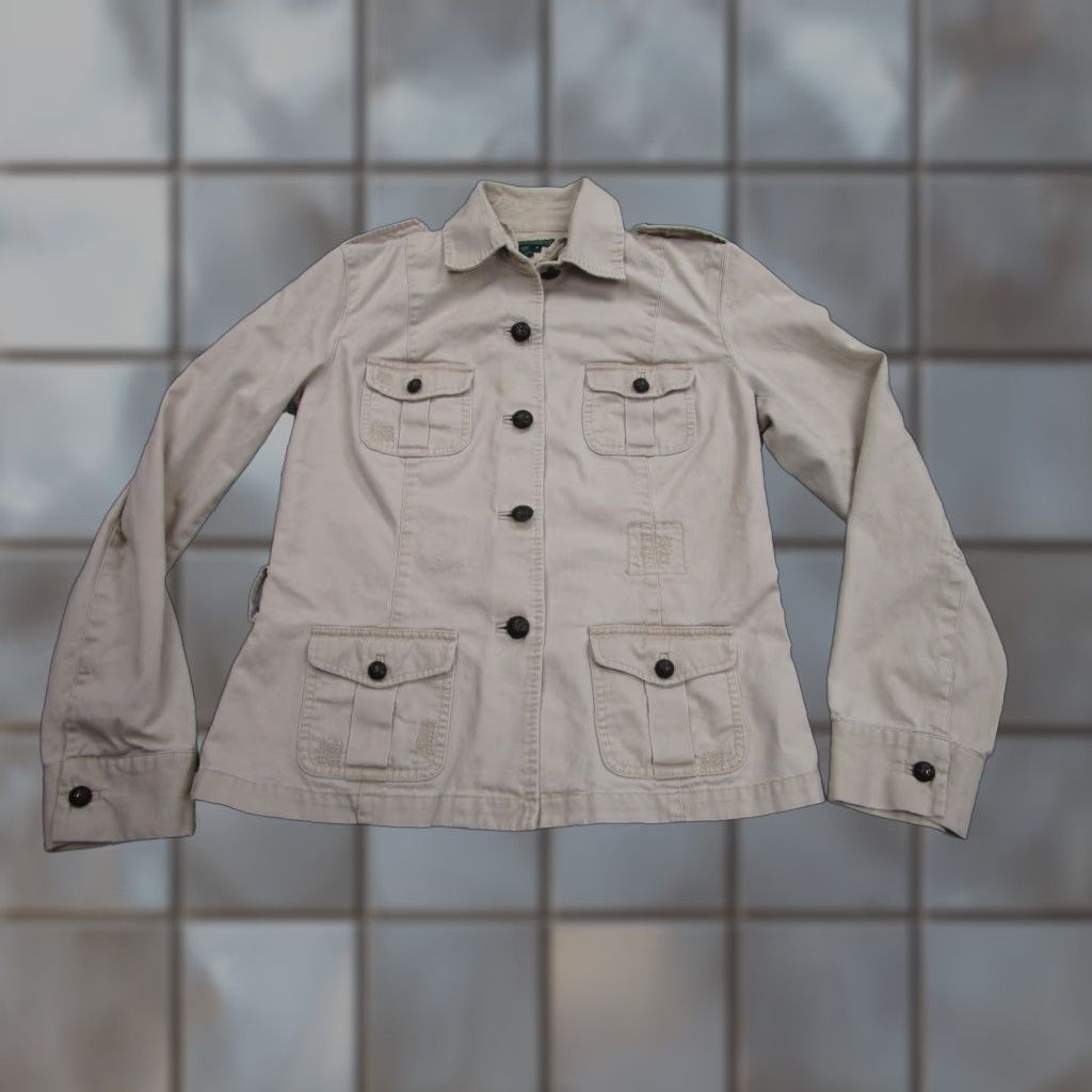 Ralph Lauren VINTAGE Ralph Lauren Military Jacket Patchwork Repaired Safari Grunge y2k Utility Size M / US 6-8 / IT 42-44 - 1 Thumbnail
