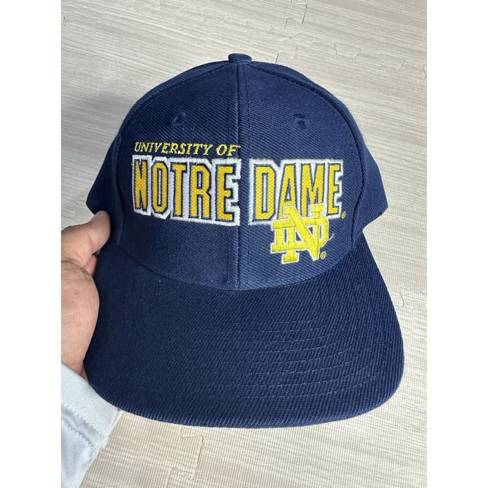 Sports Specialties VTG Notre Dame Snap Back Sports Specialties 90s Wool Acrylic Size ONE SIZE - 1 Thumbnail