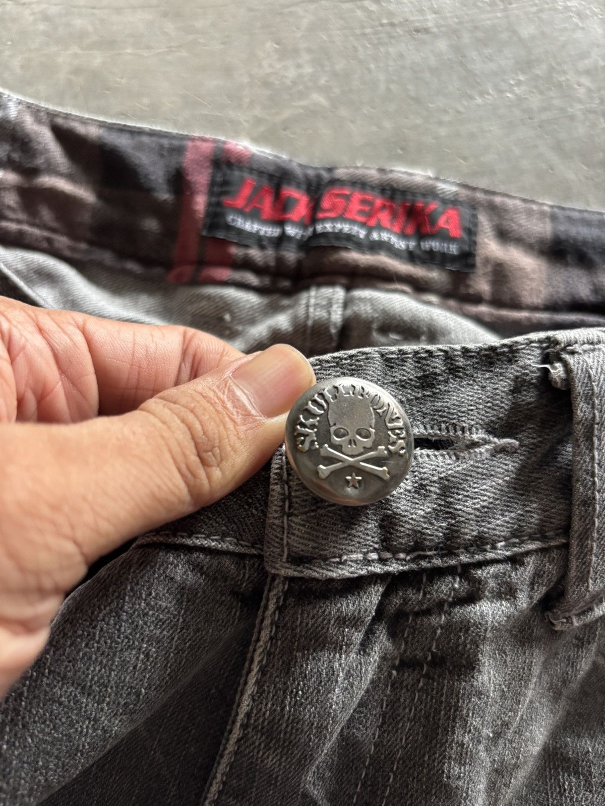 If Six Was Nine JACK SERIKA poem union jack japanese punk whiskered wash Size US 30 / EU 46 - 4 Thumbnail