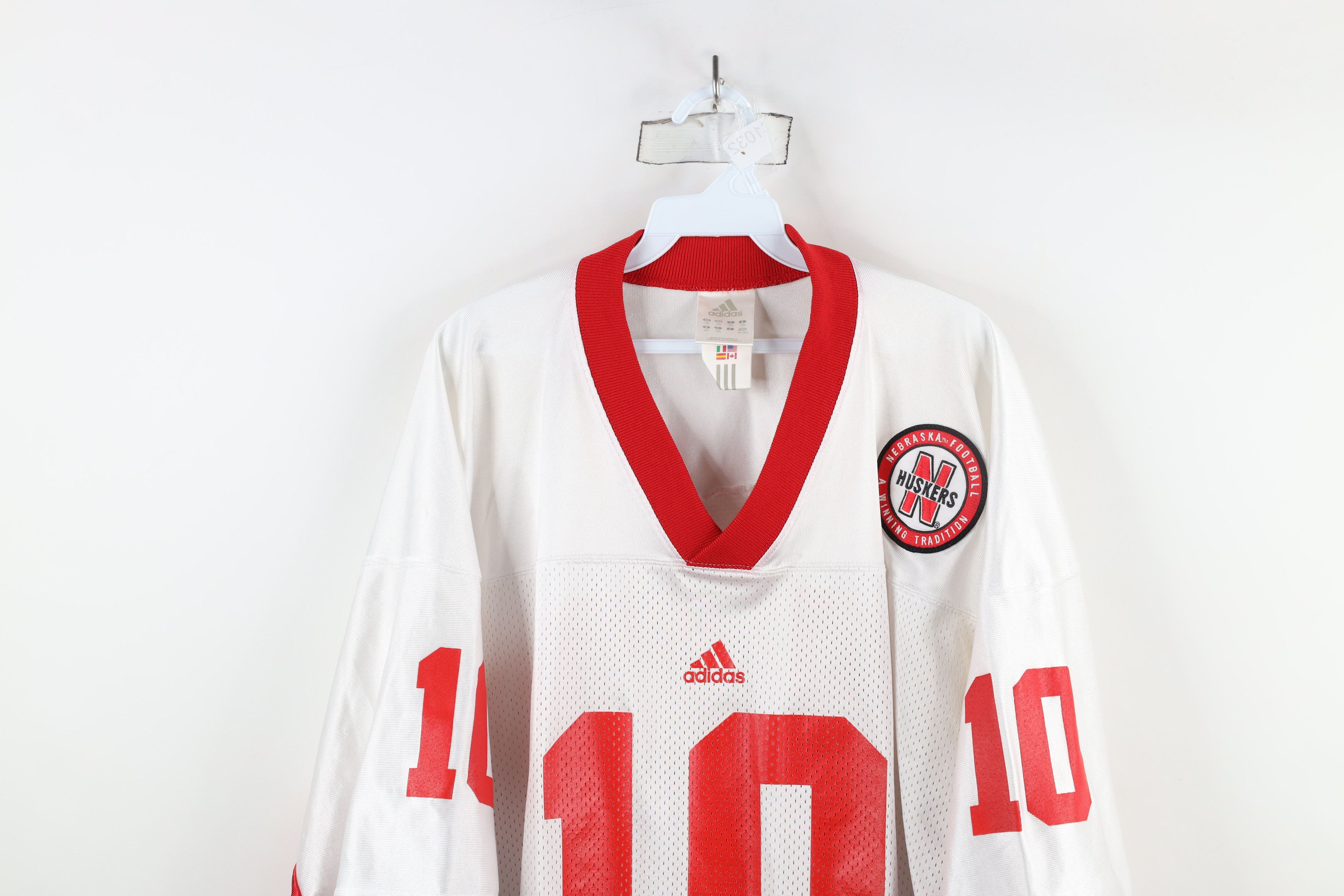 Adidas × Vintage Vintage 90s Adidas University of Nebraska Jersey #10 Size US XXL / EU 58 / 5 - 2 Thumbnail