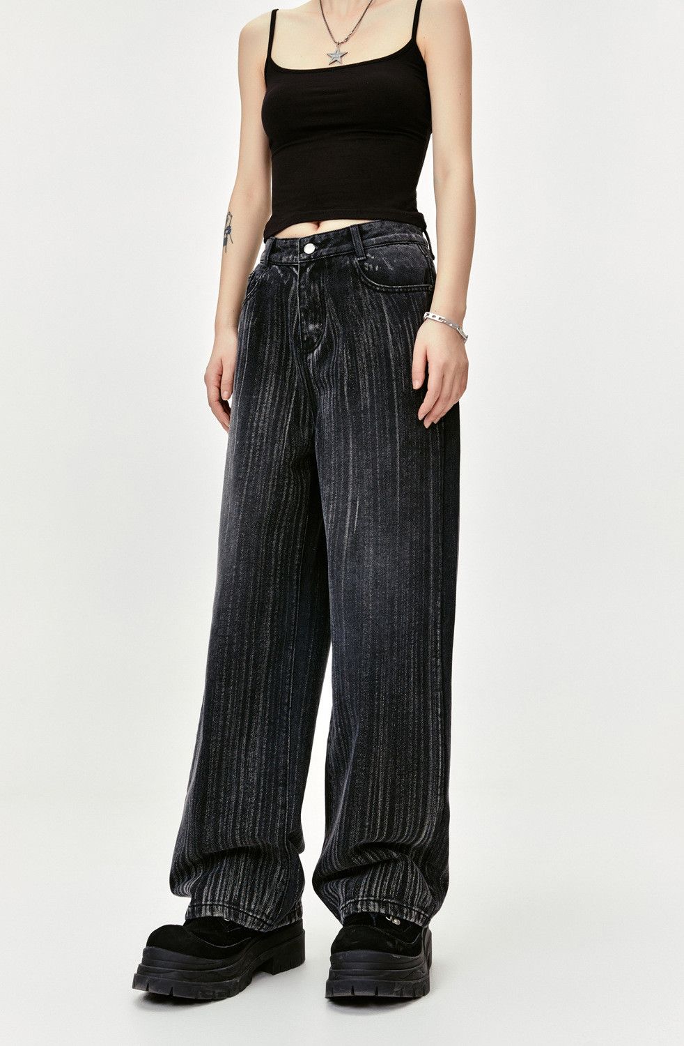 Japanese Brand Men's trendy retro washed oversized jeans Size US 32 / EU 48 - 4 Thumbnail