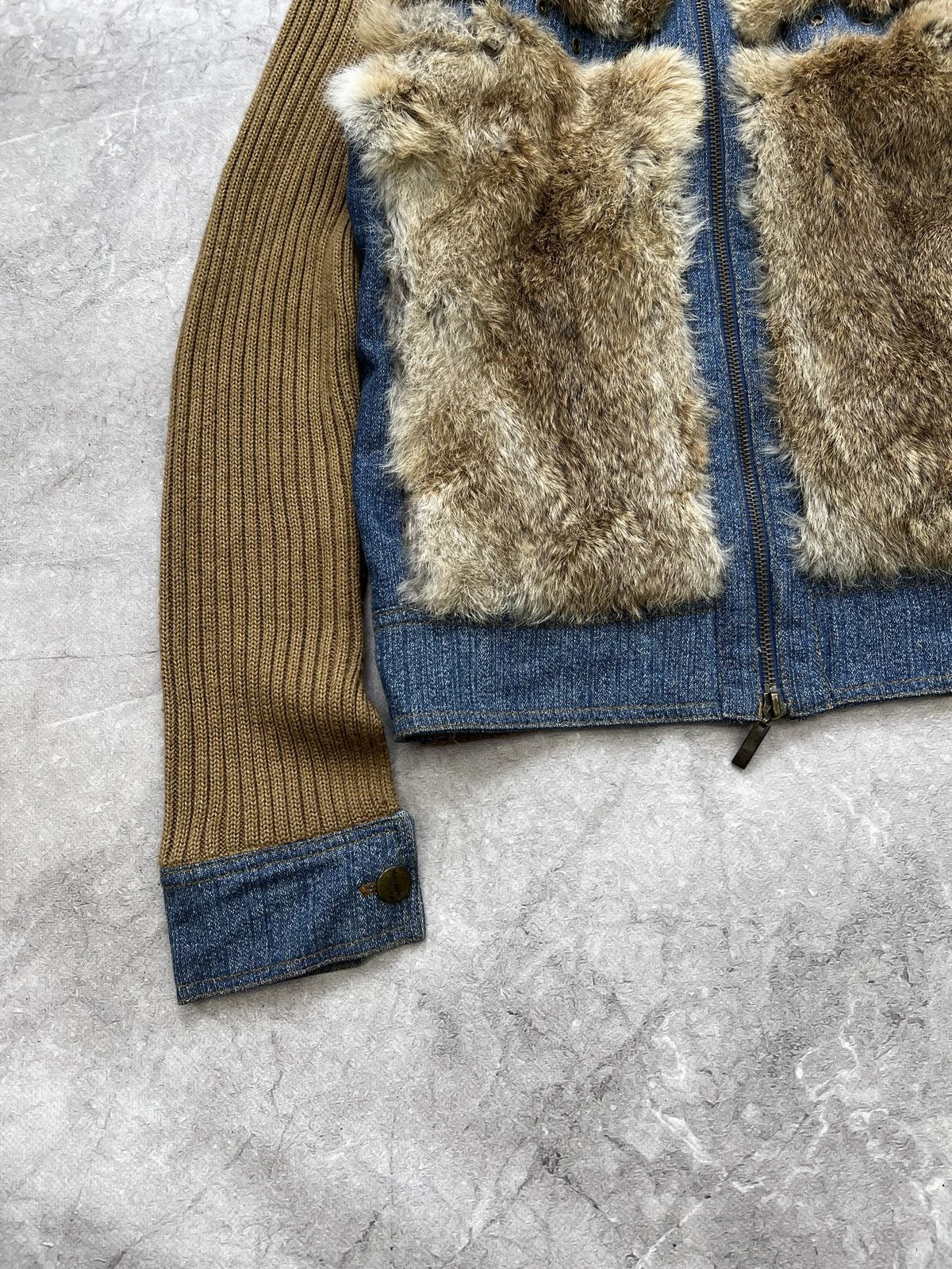 Hysteric Glamour × Vintage Vintage fur diesel style zip cotton sweater hood Size S / US 4 / IT 40 - 2 Thumbnail