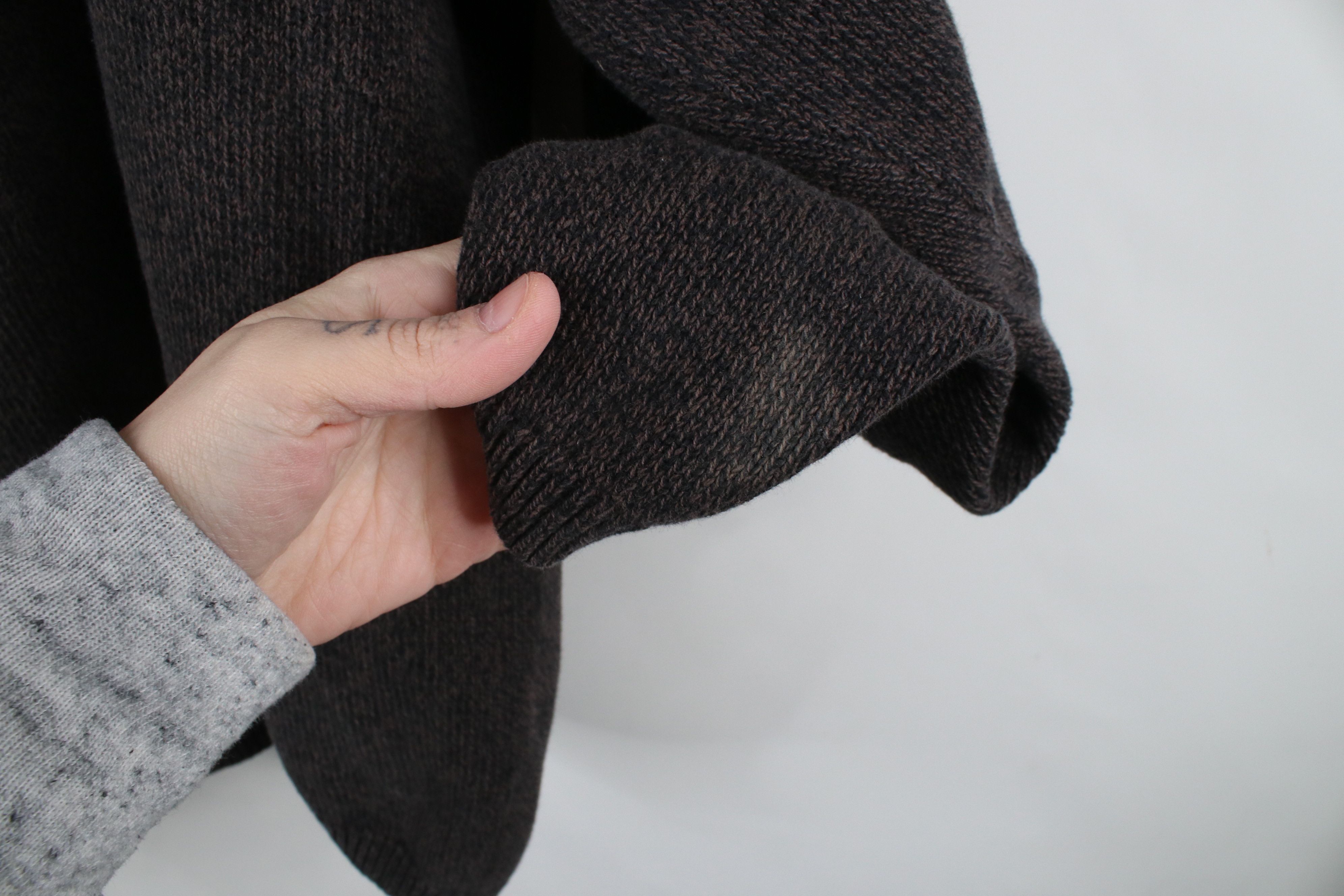 Vintage Vintage 90s Streetwear Cotton Knit Crewneck Sweater Brown Size US XXL / EU 58 / 5 - 6 Thumbnail