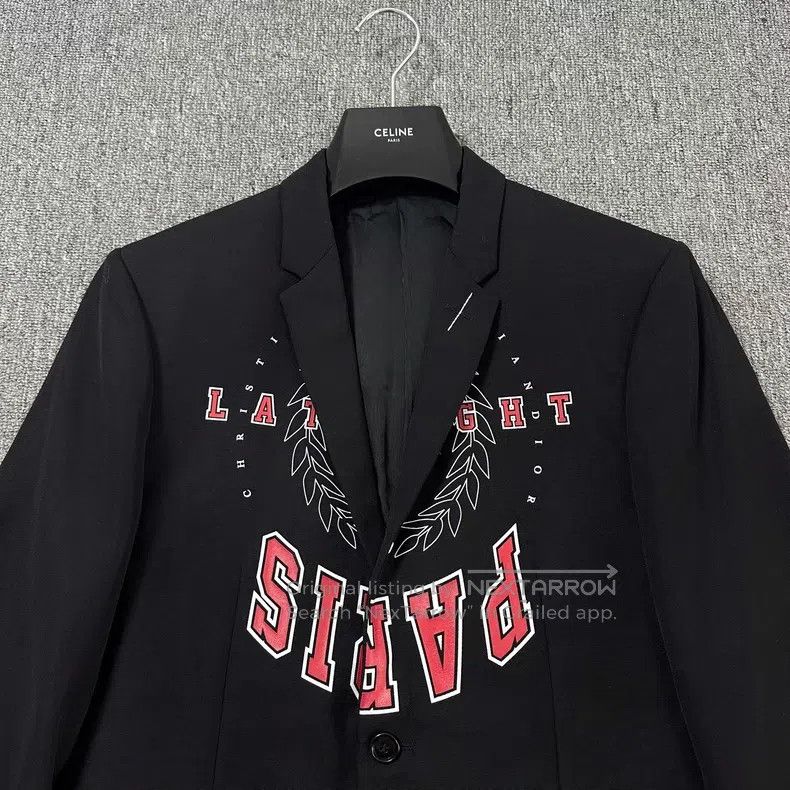 Dior Dior 18ss wheat spike slogan logo woollen suit suit jacket Size US M / EU 48-50 / 2 - 2 Thumbnail