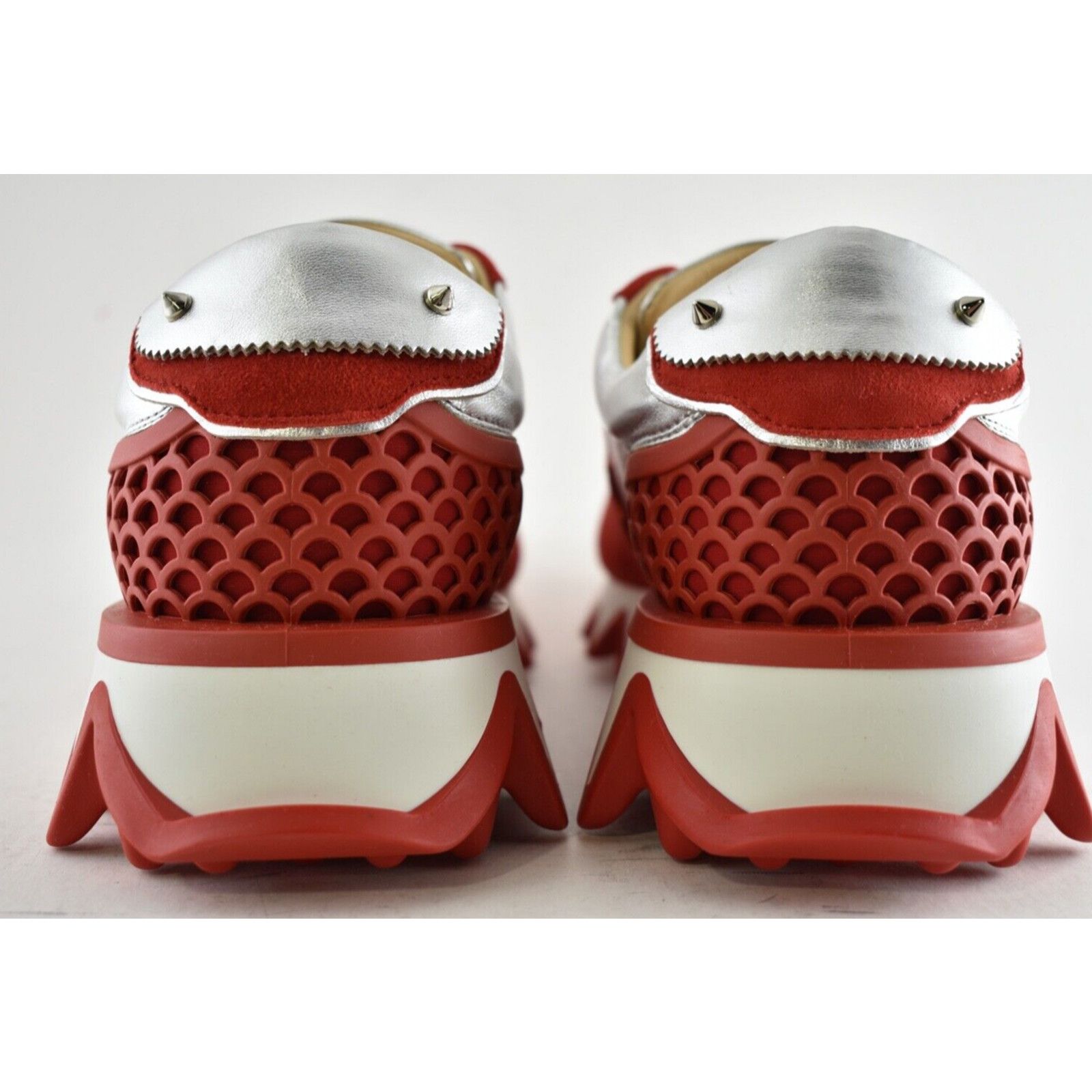 Christian Louboutin Christian Louboutin Mens Loubishark Flat Red Silver Platform Size US 13 / EU 46 - 11 Thumbnail
