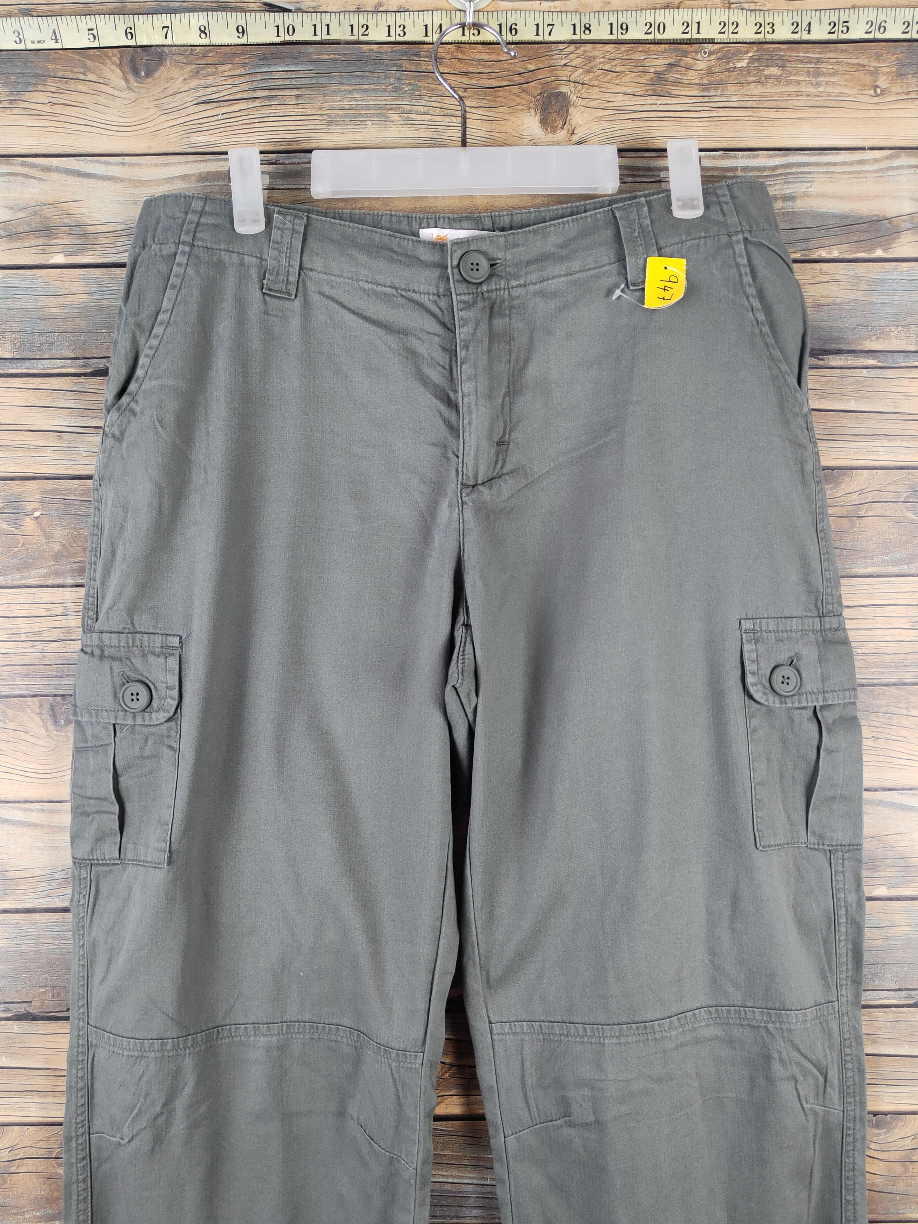 Japanese Brand DL Lee Green Multipocket Tactical Cargo Pants #947 Size US 33 - 2 Thumbnail