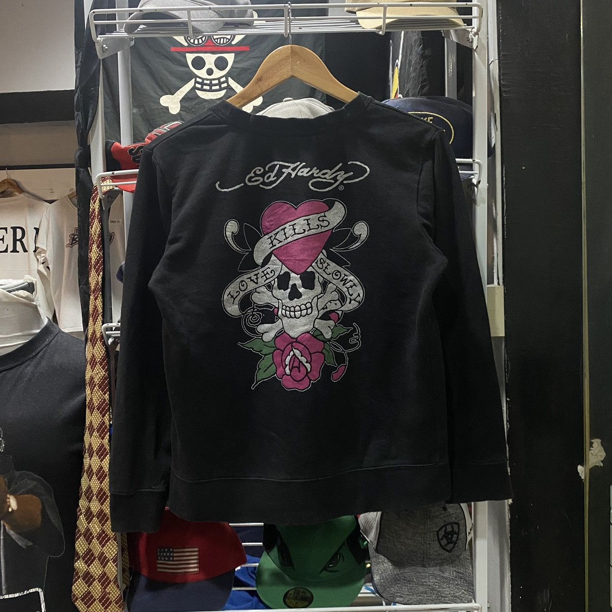 Ed Hardy Ed Hardy " Peace Project " Skull Tattoo Sweatshirts Size US S / EU 44-46 / 1 - 1 Thumbnail