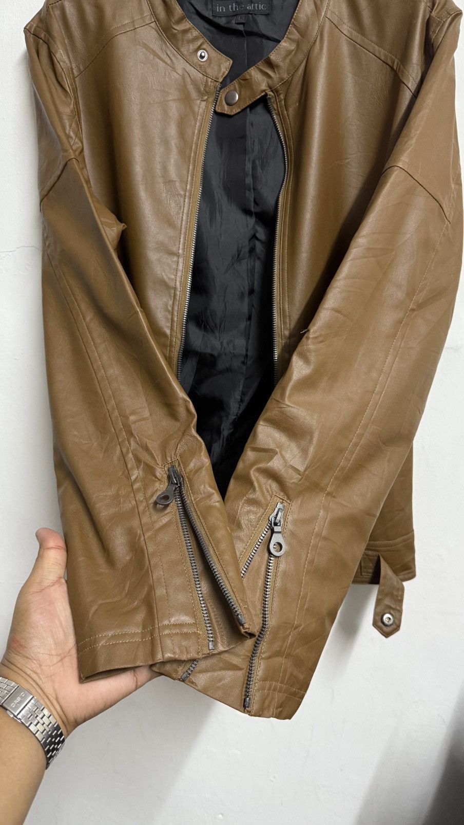 In The Attic In The Attic Biker Jacket Mock Collar Large Size US L / EU 52-54 / 3 - 5 Thumbnail