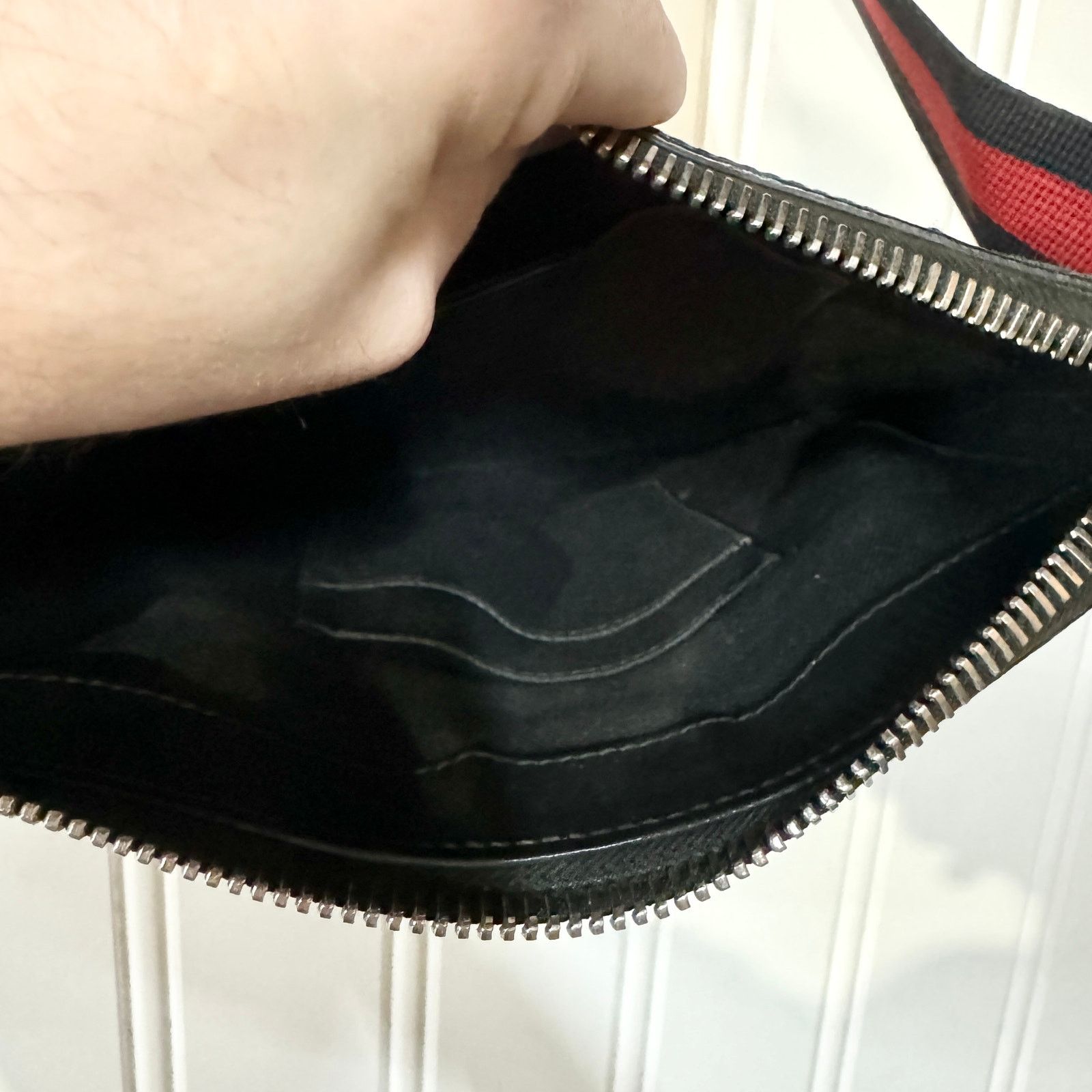 Gucci Gucci GG Supreme Messenger Bag Black/Grey 523599 Authentic Size ONE SIZE - 6 Thumbnail