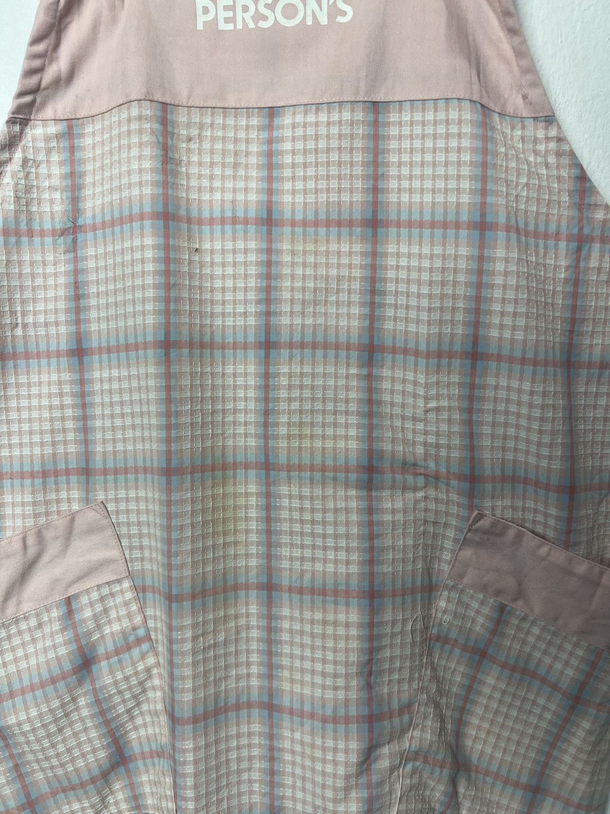 Japanese Brand Person's Pink Plaid Apron Size ONE SIZE - 6 Thumbnail