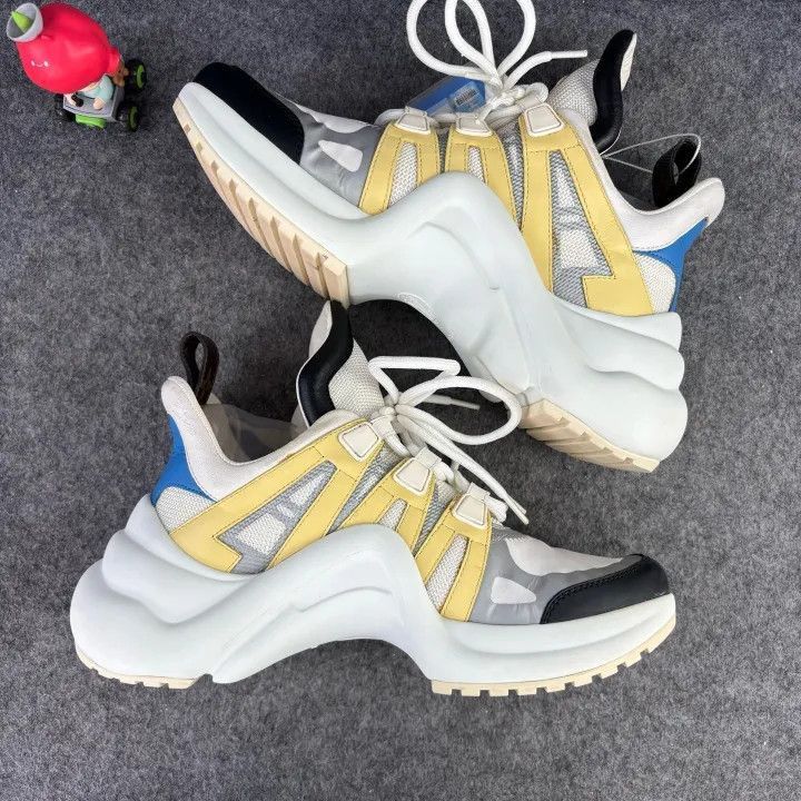 Louis Vuitton Louis Vuitton Archlight Wave Sneakers in Blue and Yellow -2 Size US 6.5 / EU 39-40 - 7 Thumbnail