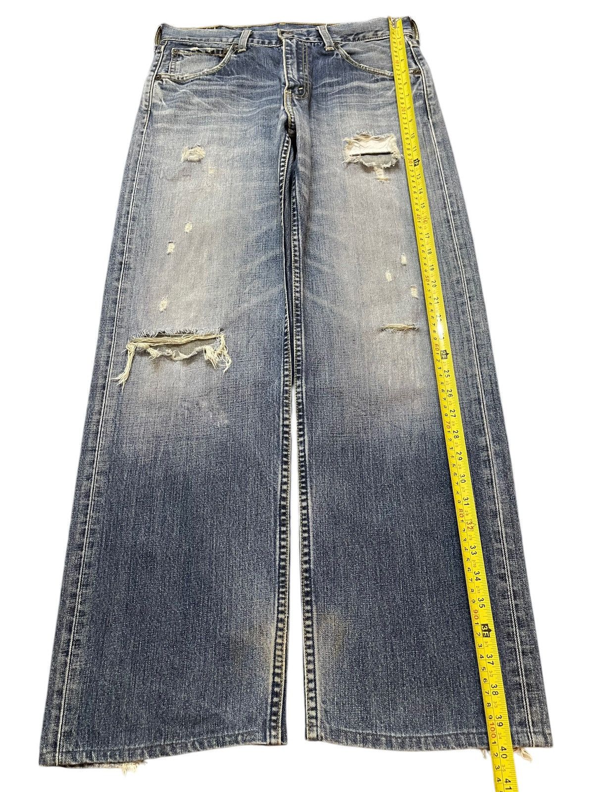 Levi's Vintage 90s Levis 503 Blue Faded Wash Distressed Baggy Jeans Size US 31 - 13 Thumbnail