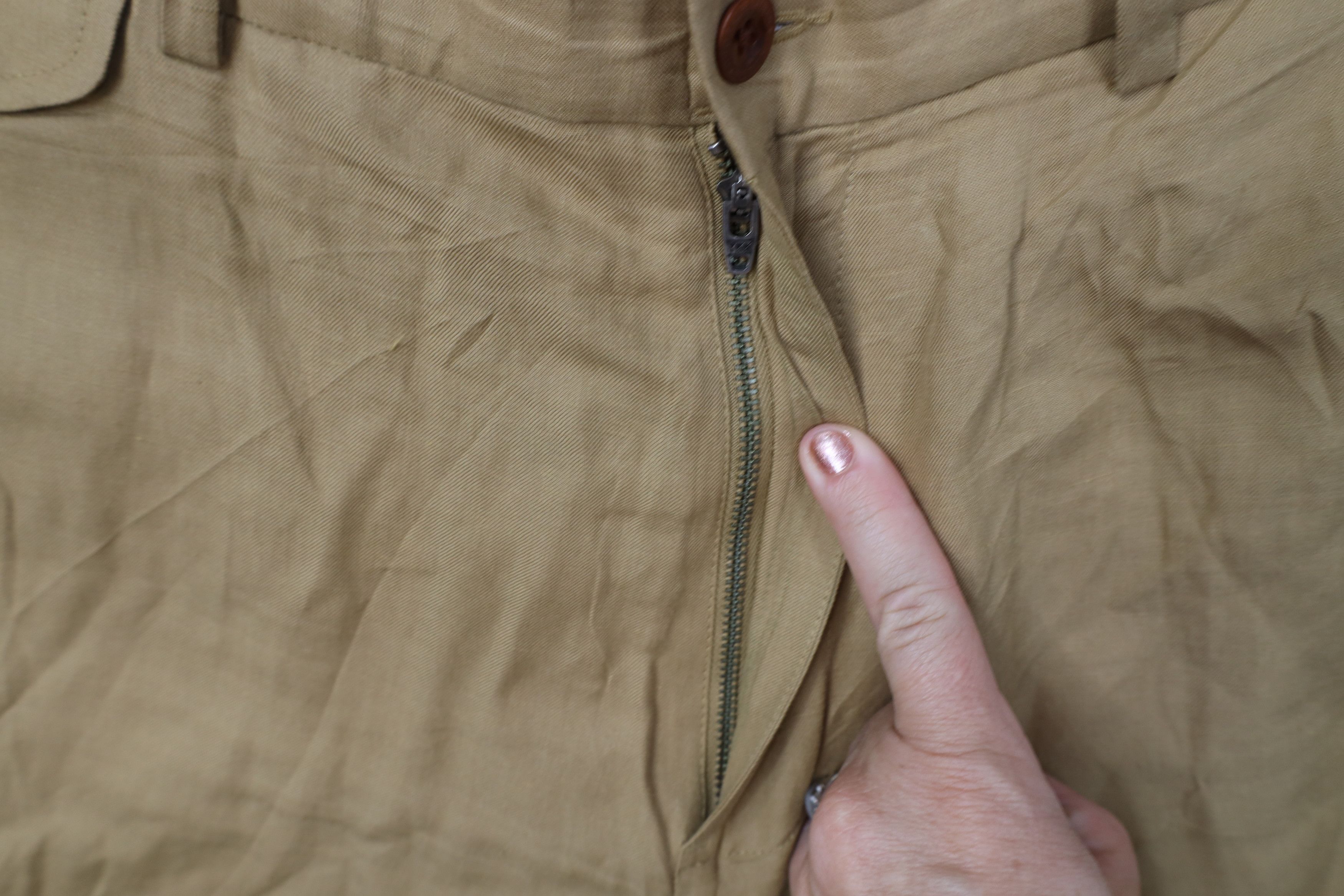 Ralph Lauren Vintage 90s Ralph Lauren Blend Wide Leg Chino Pants Beige Size US 38 / EU 54 - 7 Thumbnail