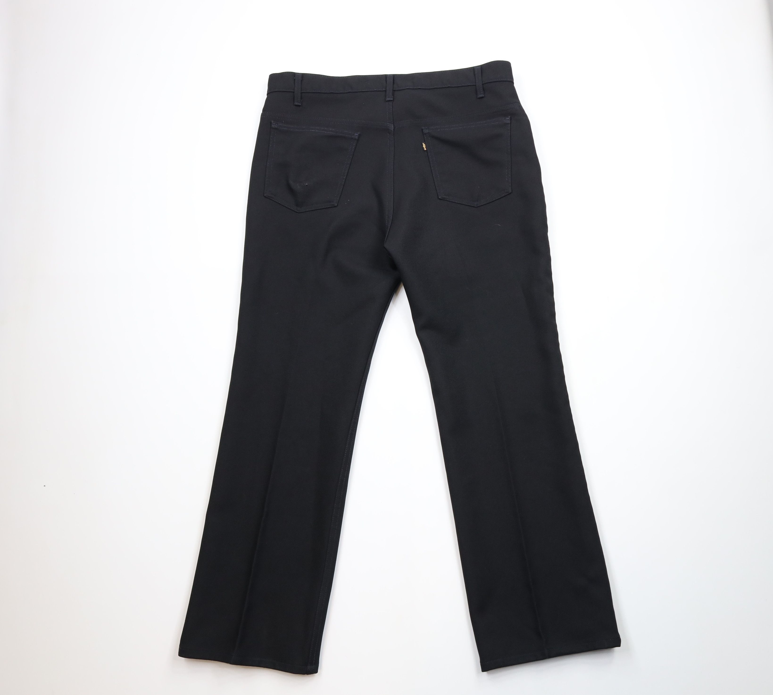 Levi's × Vintage Vintage 90s Levis Flared Wide Leg Knit Chino Pants Black USA Size US 38 / EU 54 - 12 Thumbnail