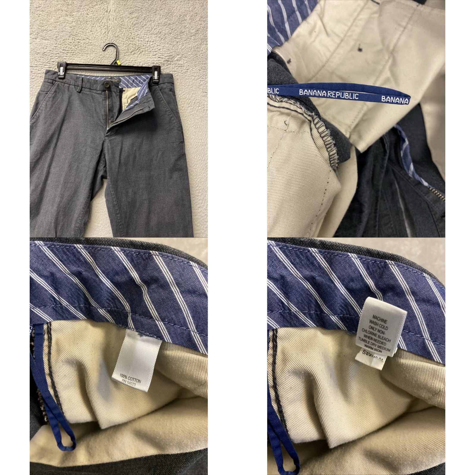 Banana Republic VINTAGE Banana Republic Pants Mens 32 Gray Dawson Chino Pants 32x32 /154-27 Size US 32 / EU 48 - 8 Thumbnail