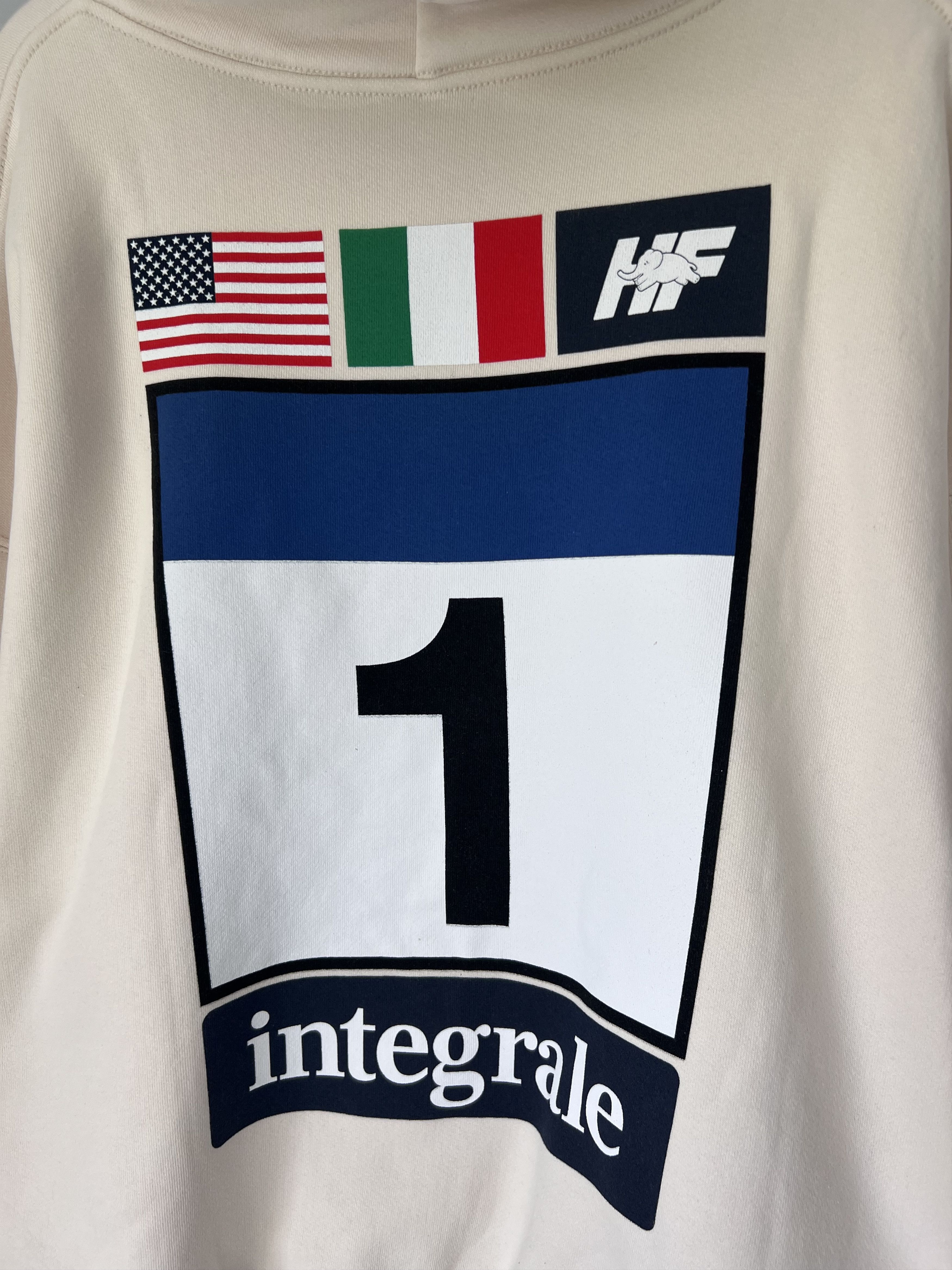 Akimbo Club Akimbo Club Lancia Livery Hoodie in Cream Size US XL / EU 56 / 4 - 6 Thumbnail