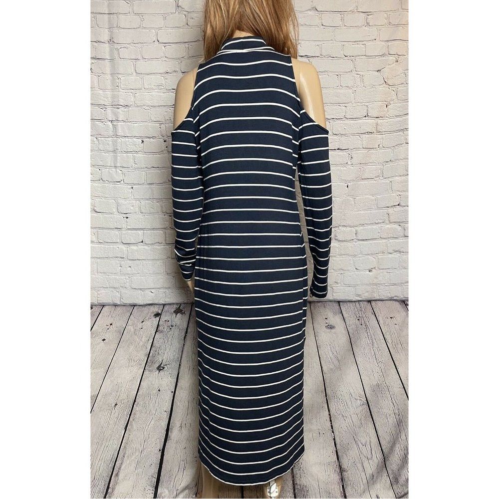 Splendid NWT New $178 Splendid Envelope Cold shoulder Dress Navy Whi Size L / US 10 / IT 46 - 6 Thumbnail
