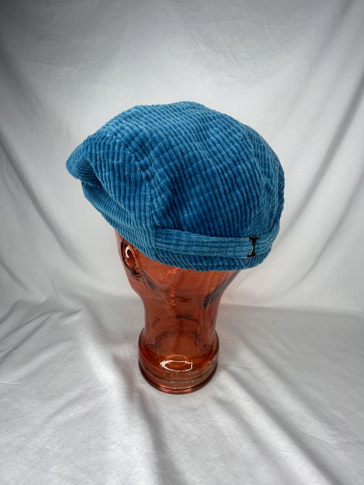 Vintage Vtg 90’s Teal Corduroy Flat Cap Hat 100% Cotton Size ONE SIZE - 3 Thumbnail