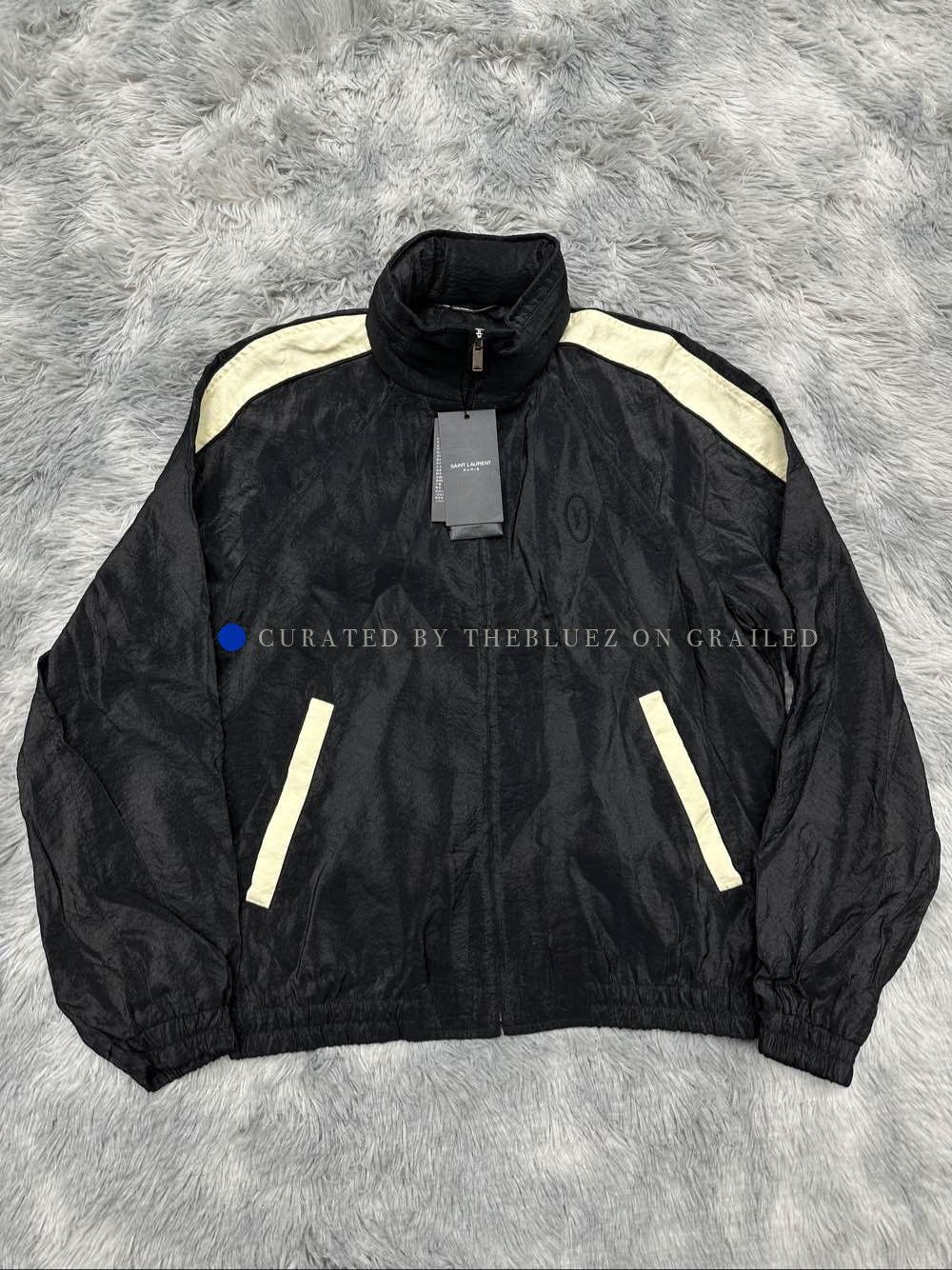 Saint Laurent Paris Black Stripe Track Jacket in Size S Size US S / EU 44-46 / 1 - 1 Thumbnail
