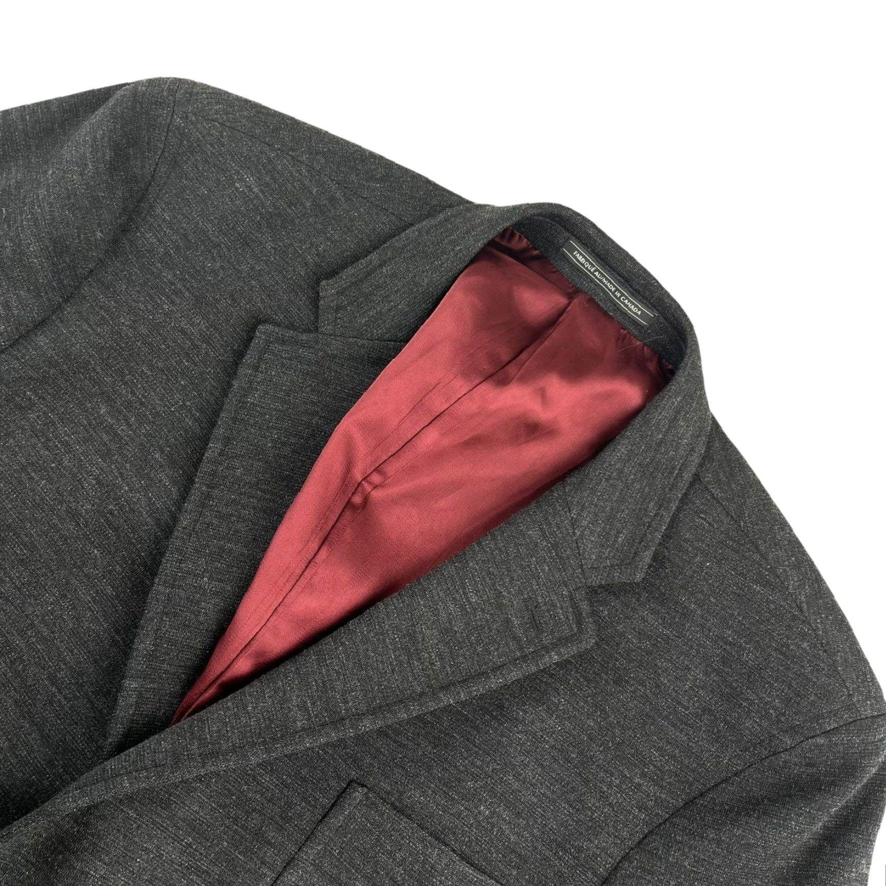 Vintage S. Cohen Men’s Blazer Jacket 100% Wool Charcoal Gray 46R Regular Mens Jacket Two Button Closure Double Vented Size 46R - 2 Thumbnail