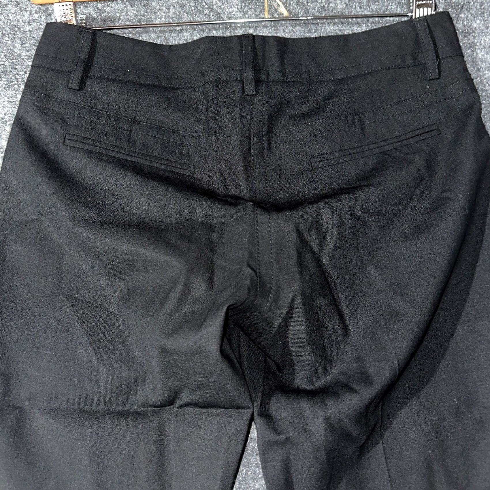 Theory Theory Pants Womens 0 Black Wool Stretch Straight Leg Crop Pockets Cuffed Zip Size 25" / US 0 / IT 36 - 8 Thumbnail