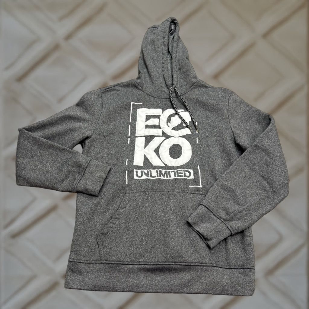Ecko Unltd. Ecko Unltd. Hoodie Mens Small Gray Embroidered Logo Spellout Graphic Size US S / EU 44-46 / 1 - 1 Thumbnail