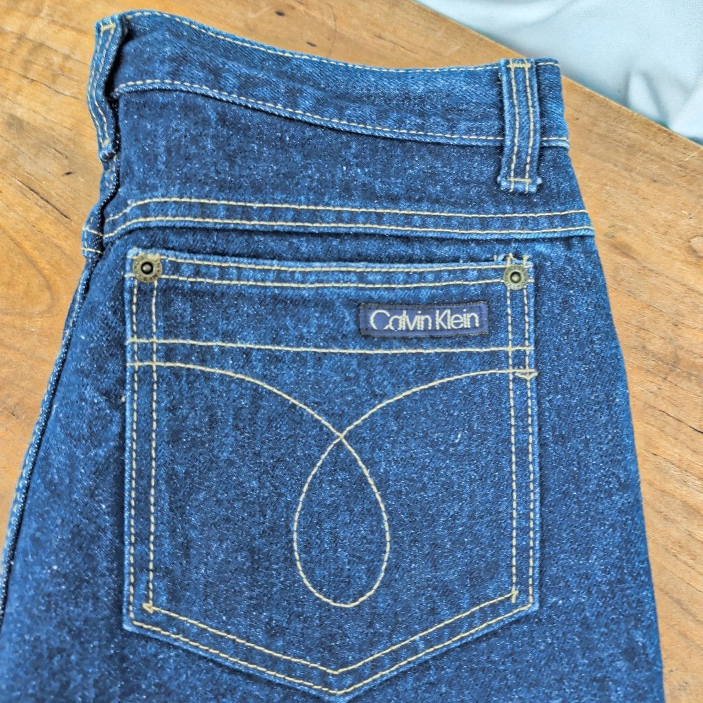 Calvin Klein × Vintage Calvin Klein 80's Classic Cut USA Made Denim Jeans 28X32 Size US 28 / EU 44 - 9 Thumbnail