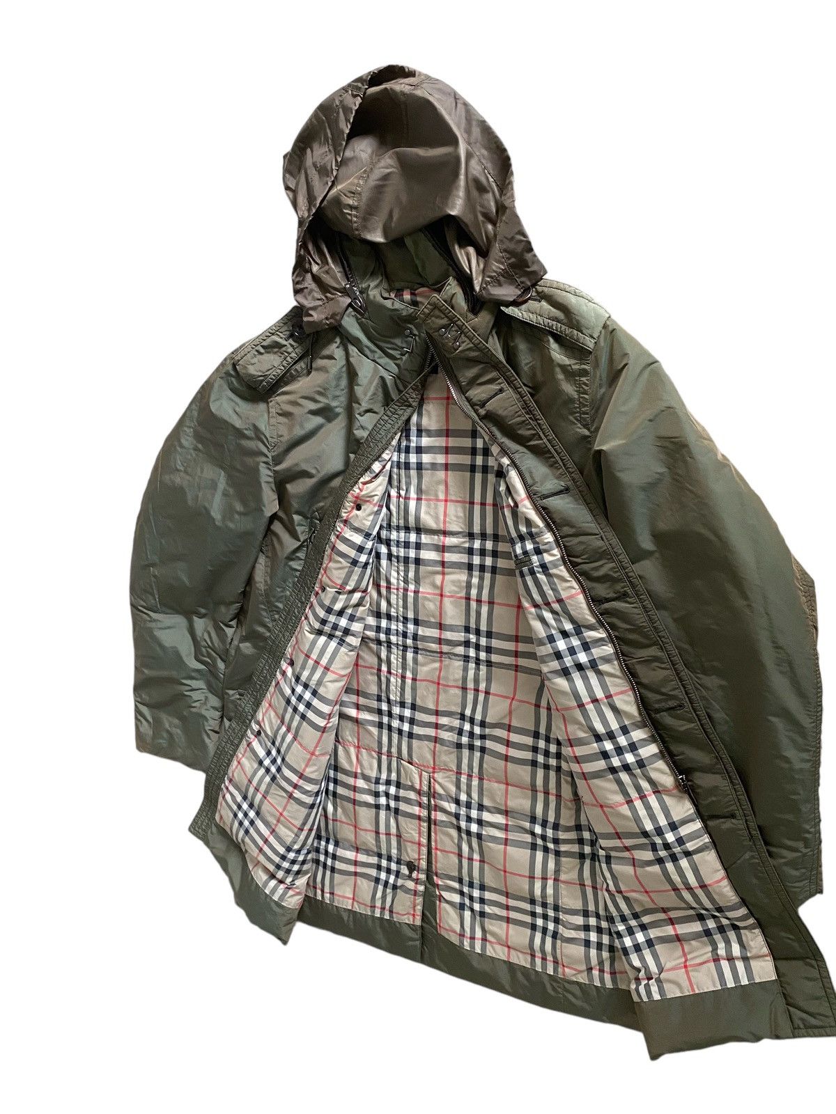 Burberry × Vintage Rare Burberry London Nylon Jacket Hoodie Check nice design Size US L / EU 52-54 / 3 - 2 Thumbnail