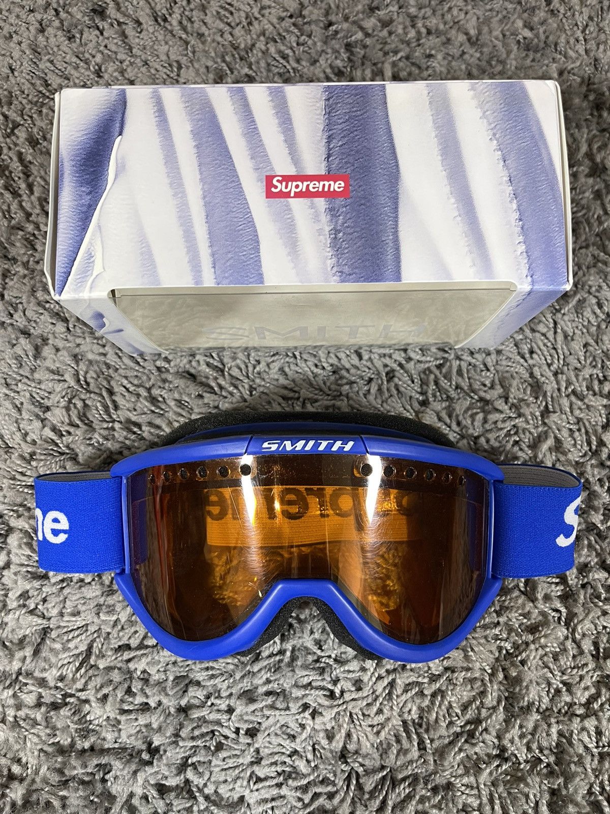 Supreme 2015FW Supreme x Smith Cariboo OTG Ski Goggle Blue Size ONE SIZE - 4 Thumbnail