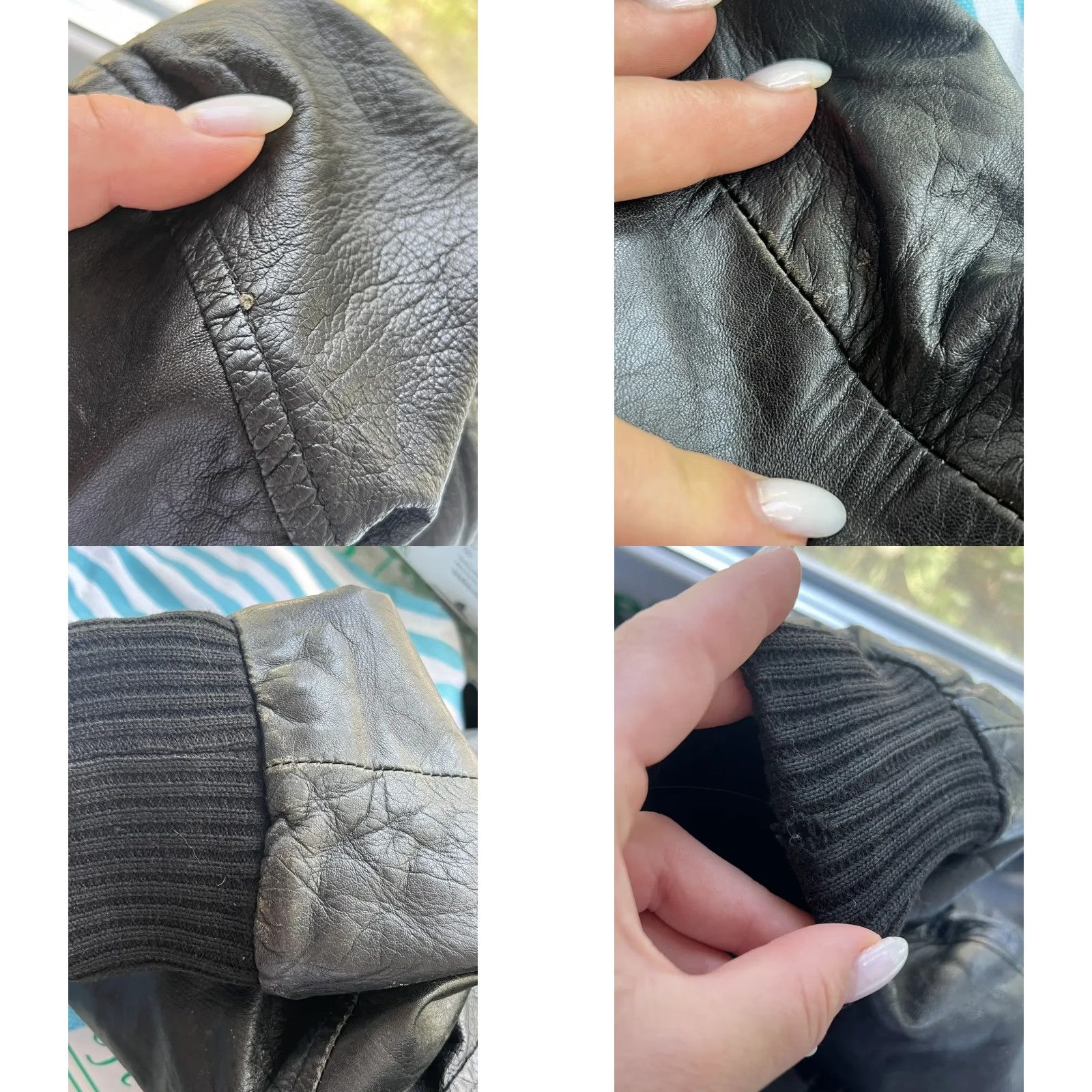Emporio Armani VINTAGE Emporio Armani Leather Jacket Big Logo Men M Black Size US M / EU 48-50 / 2 - 10 Thumbnail