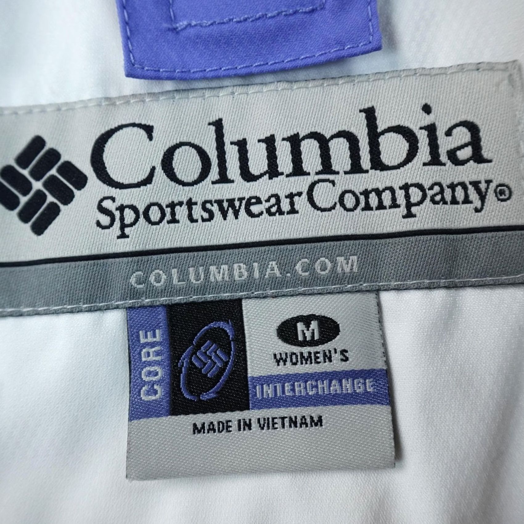 Vintage Columbia Jacket Womens M Blue Interchange 3-in-1 Windproof Waterproof Coat Hiking Outdoor Ski Sports Zip Pockets Size M / US 6-8 / IT 42-44 - 6 Thumbnail