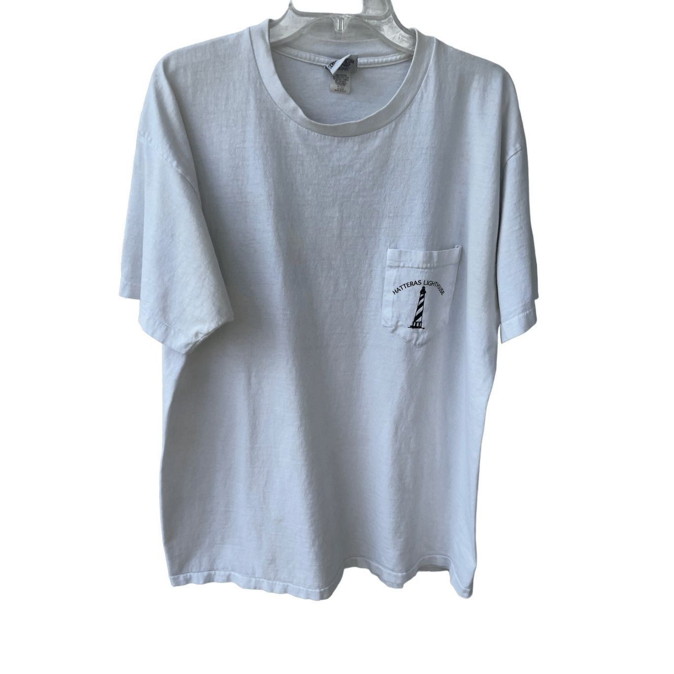 Vintage Vintage 90s Outer Banks Lighthouses Ribbed Single Stitch T-S Size US XL / EU 56 / 4 - 3 Thumbnail