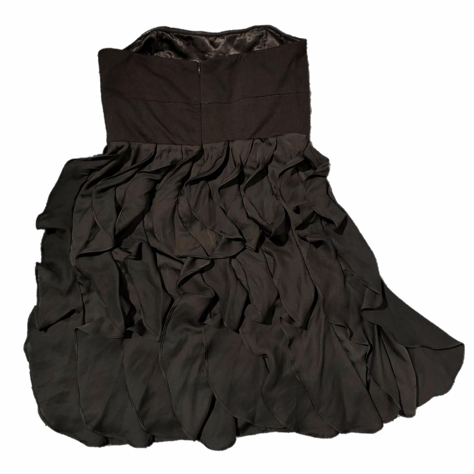 Lauren Conrad Lauren Conrad Strapless Black Ruffle Dress Size 8 Size M / US 6-8 / IT 42-44 - 2 Thumbnail