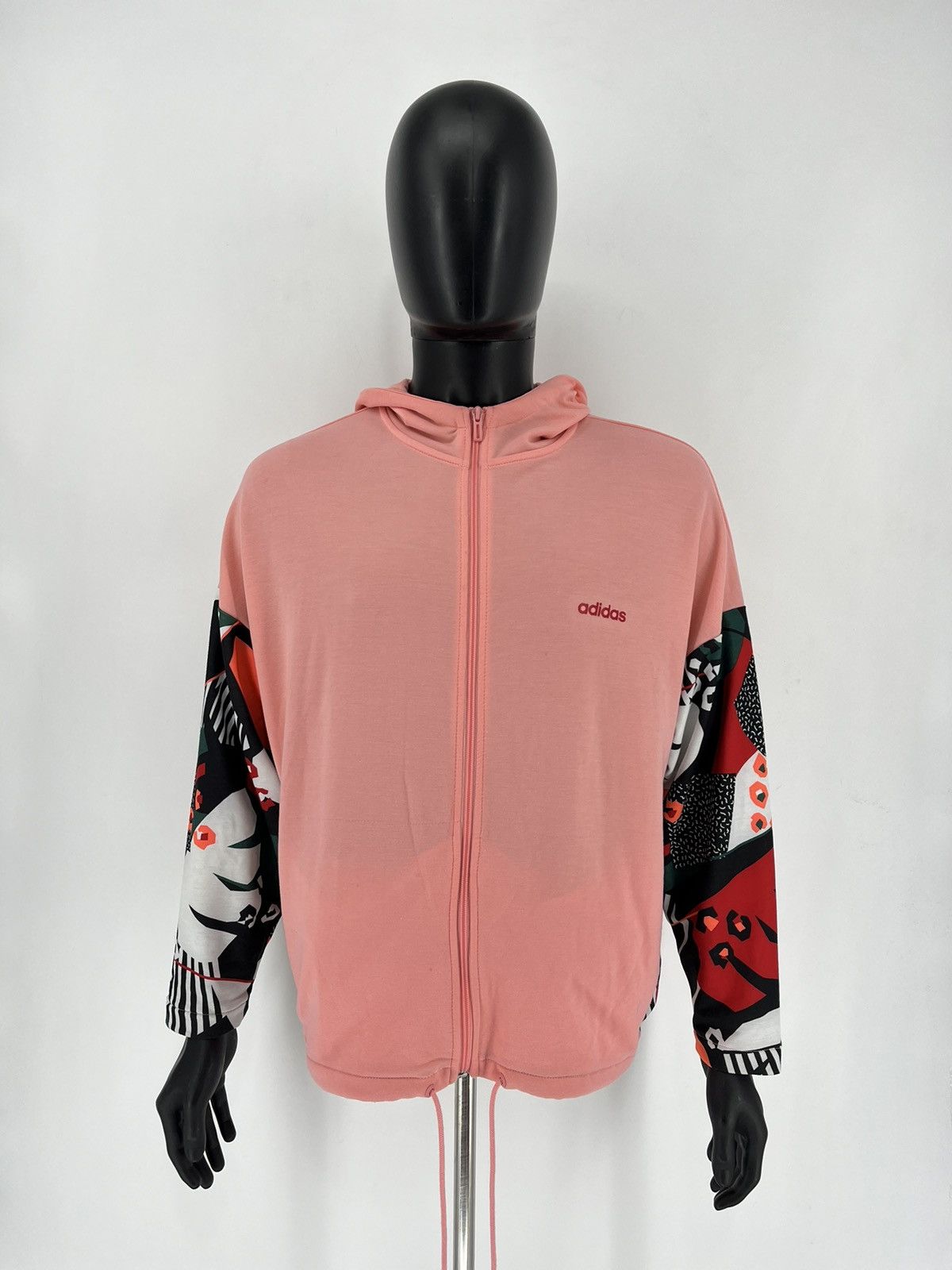 Adidas × Vintage Adidas Vintage Casual Flower Pattern Zip Sweatshirt 90's Size US M / EU 48-50 / 2 - 2 Thumbnail
