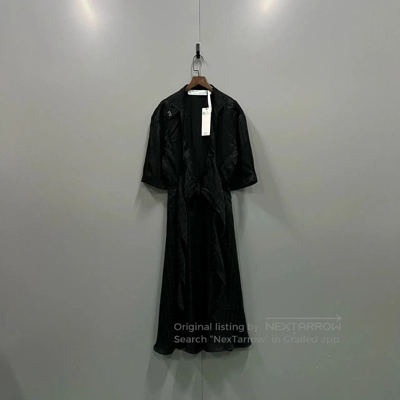 Off-White OFF-WHITE All-Over Letter Logo Silk Dress. Size M / US 6-8 / IT 42-44 - 1 Thumbnail